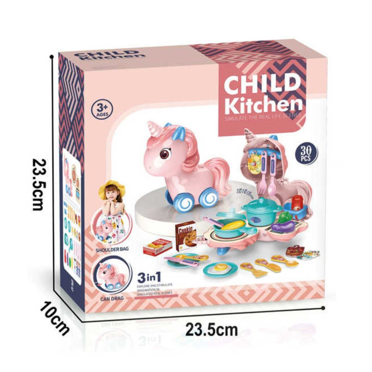 GENERICO - Cocina Infantil con Accesorios Interactivos de Unicornio