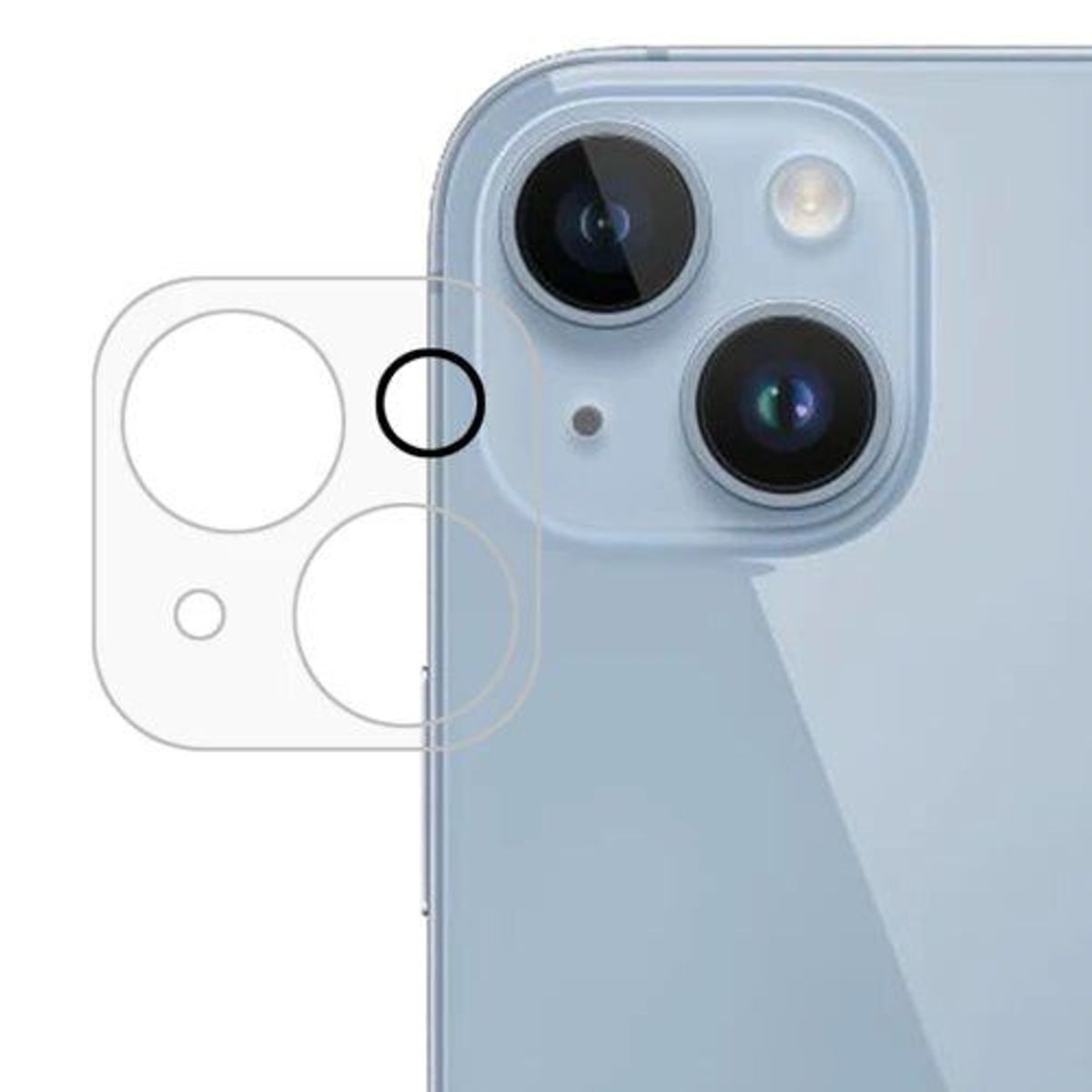 GENERICO - Protector  para cámaras de iPhone 15 /iPhone 15 Plus - Transparente