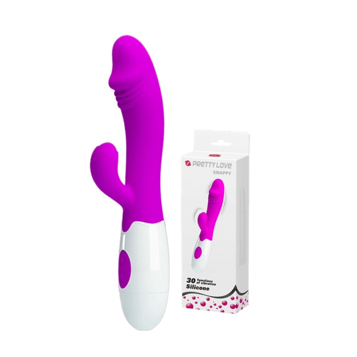 GENERICO - VIBRADOR DE CONEJO SNAPPY CON 30 MODOS DE VIBRACIÓN