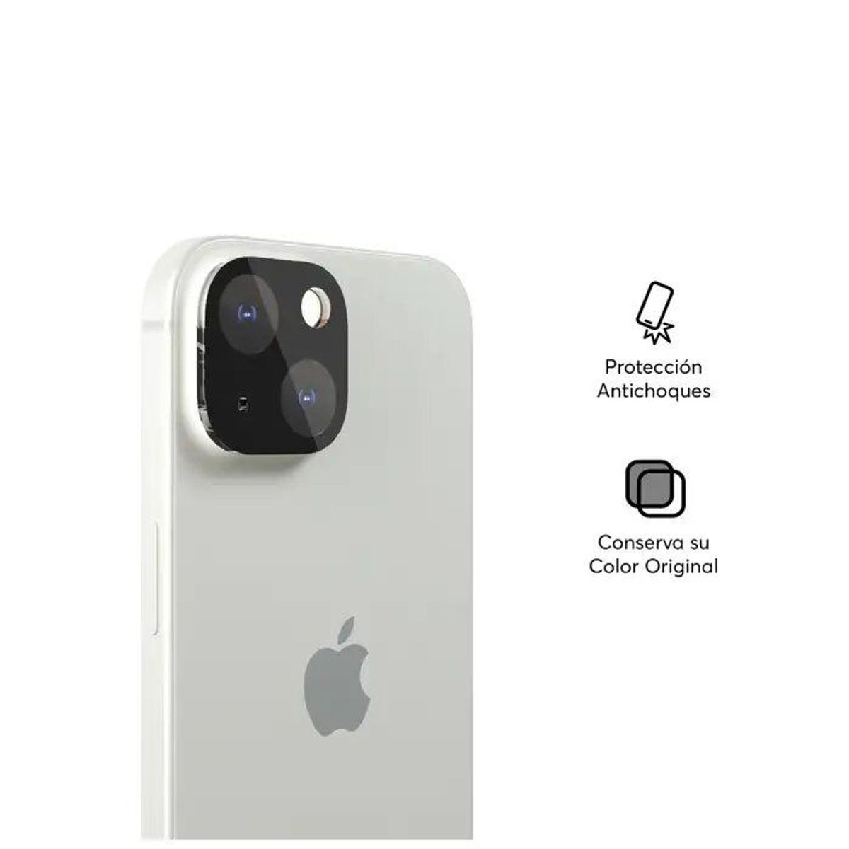 GENERICO - Protector  para cámaras de iPhone 15 /iPhone 15 Plus - Negro