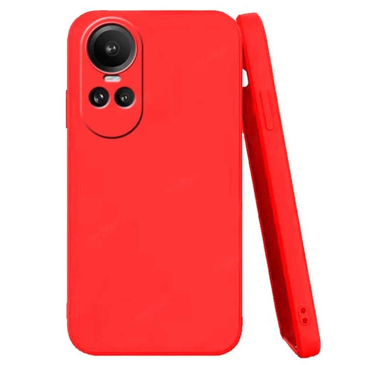GENERICO - Funda Protector Case OPPO RENO 10 5G - GAMUZA ROJO