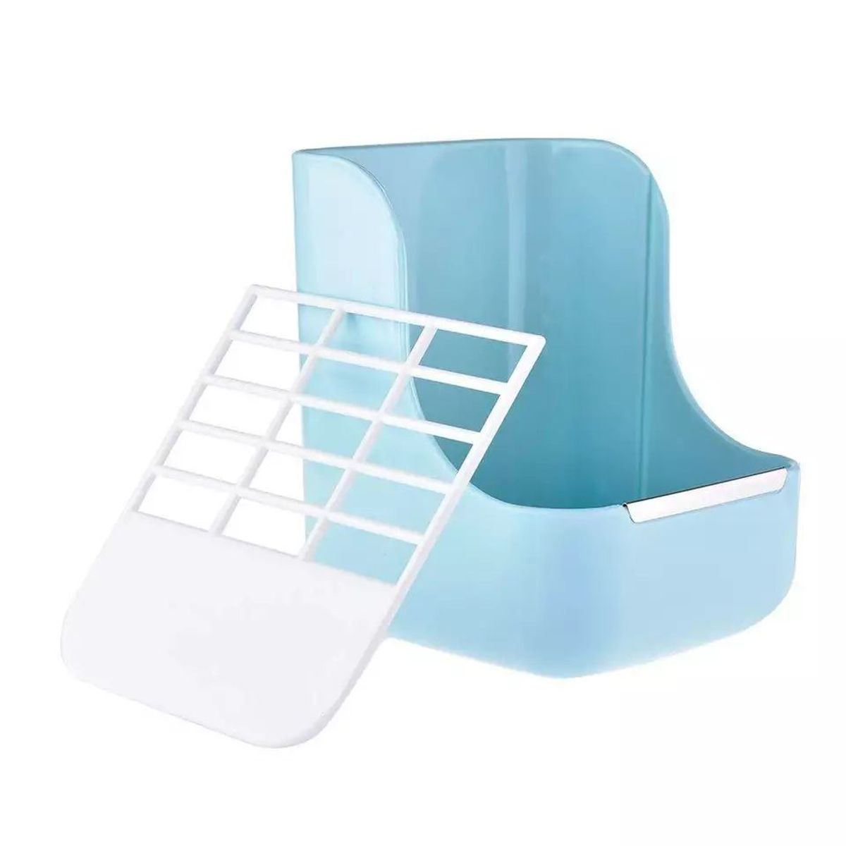 GENERICO - Comedero Henera Original para Conejo Plato para Heno-Celeste