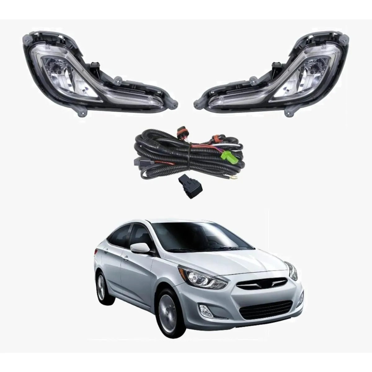 GENERICO - FAROS NEBLINEROS HYUNDAI ACCENT 2011 2013 2015 2016 2017