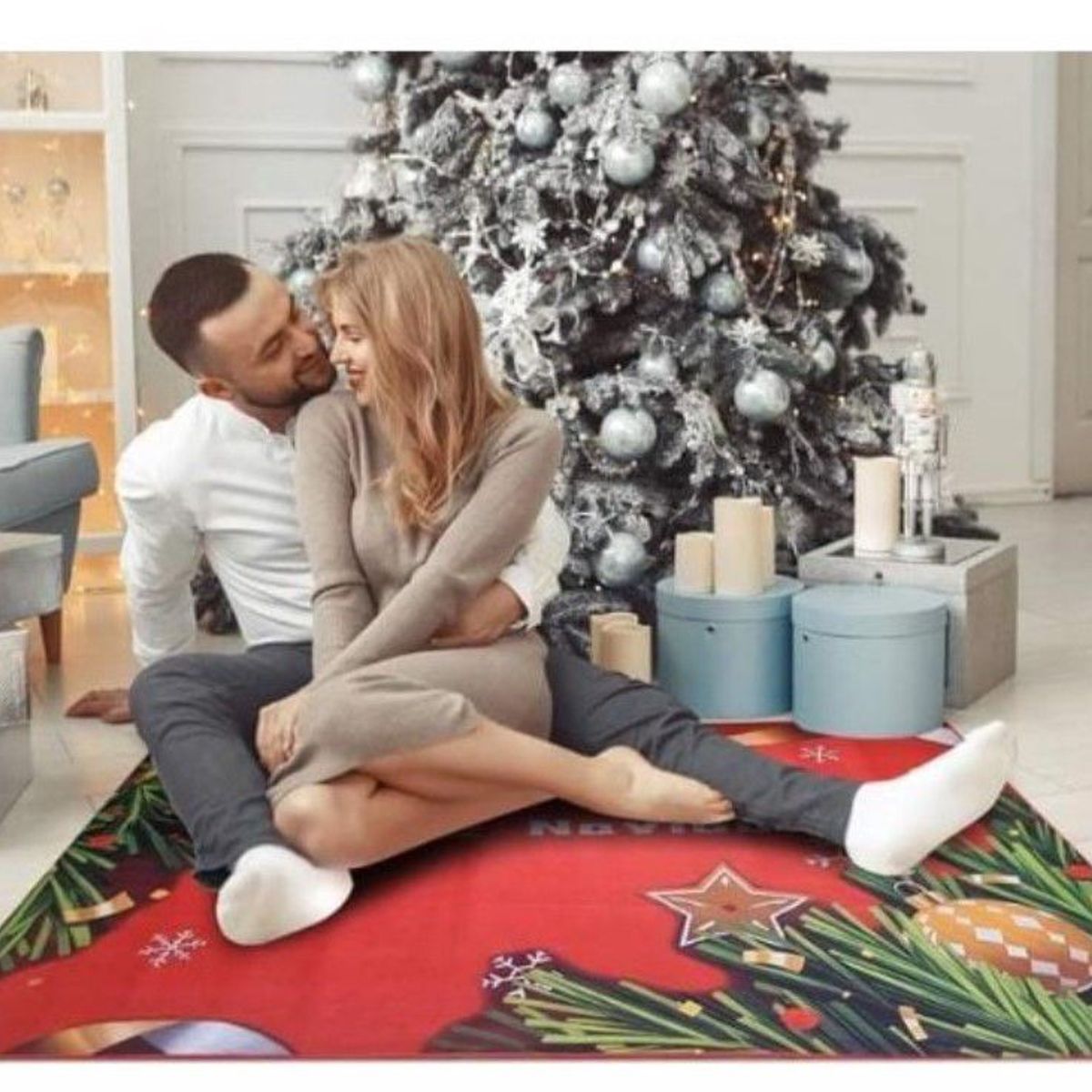 GENERICO - Alfombra Navideña GRANDE DE CALIDAD DE CORATIVO