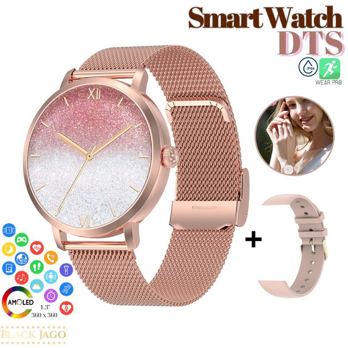 GENERICO - Smartwatch DTS Diamond Amoled Doble Correa