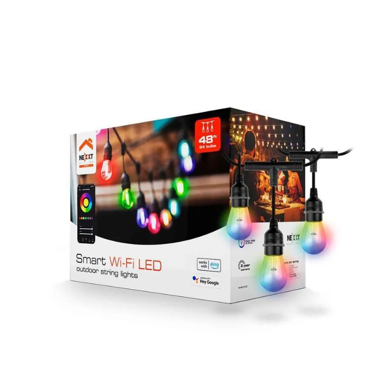 NEXXT SOLUTIONS - Guirnalda De Luces Inteligente con conexión Wi-Fi Nexxt