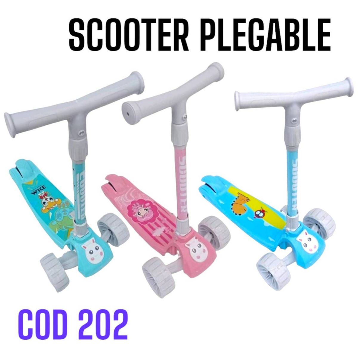 OEM - Scooter Monopatin Multifuncional Patineta Ruedas Luminosas