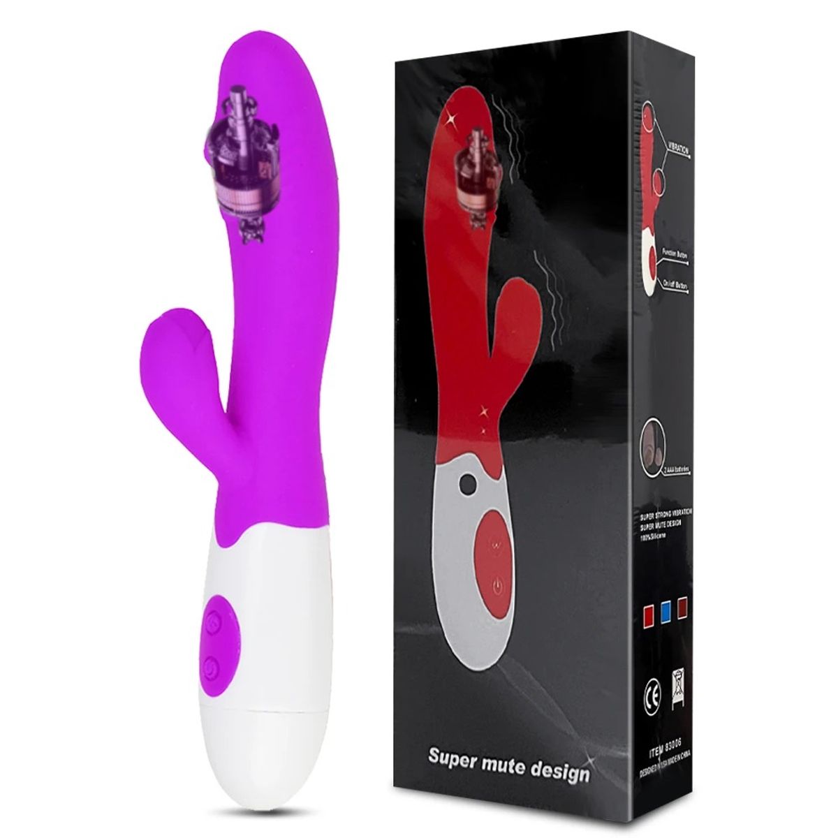 OEM - Consolador de Punto G para Mujer Vibrador de Conejo Doble Vibración