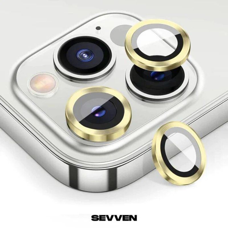 GENERICO - Protector de Cámara Metálico iPhone 15 / 15 Plus Dorado