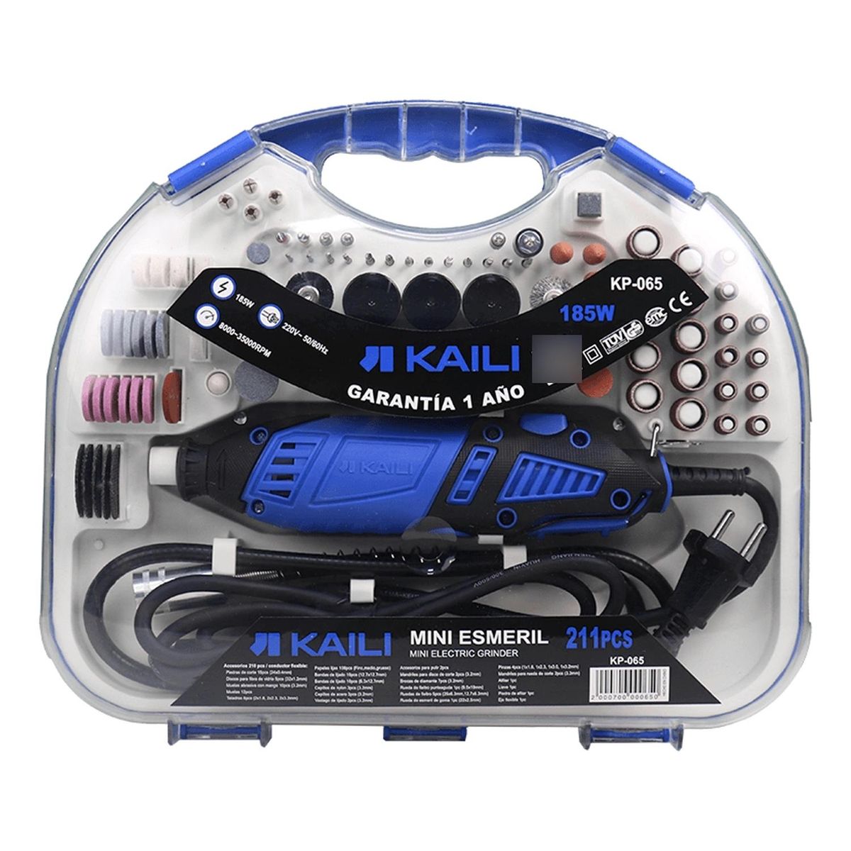 KAMASA - Mini Esmeril 180W Kaili KP-065 con Maletin 211Pz