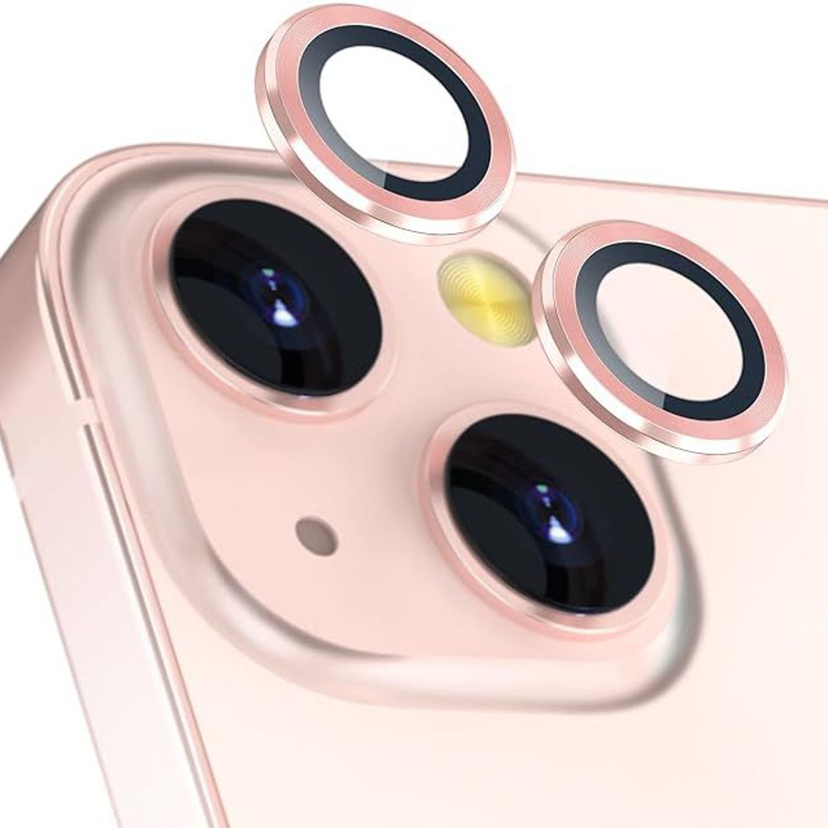 GENERICO - Protector de Cámara Metálico iPhone 15 / 15 Plus Rosado