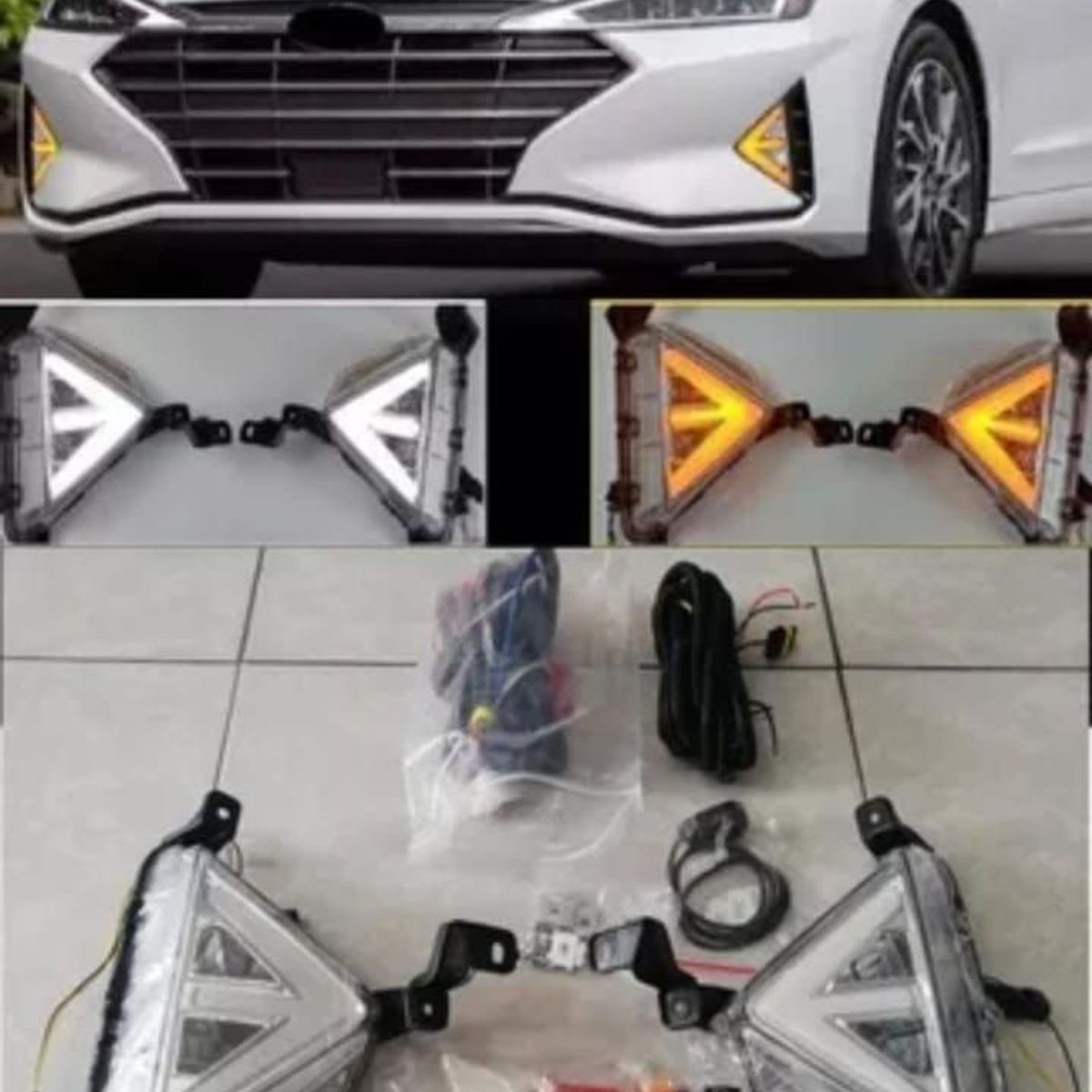 GENERICO - FAROS NEBLINEROS LED HYUNDAI ELANTRA 2019 2020