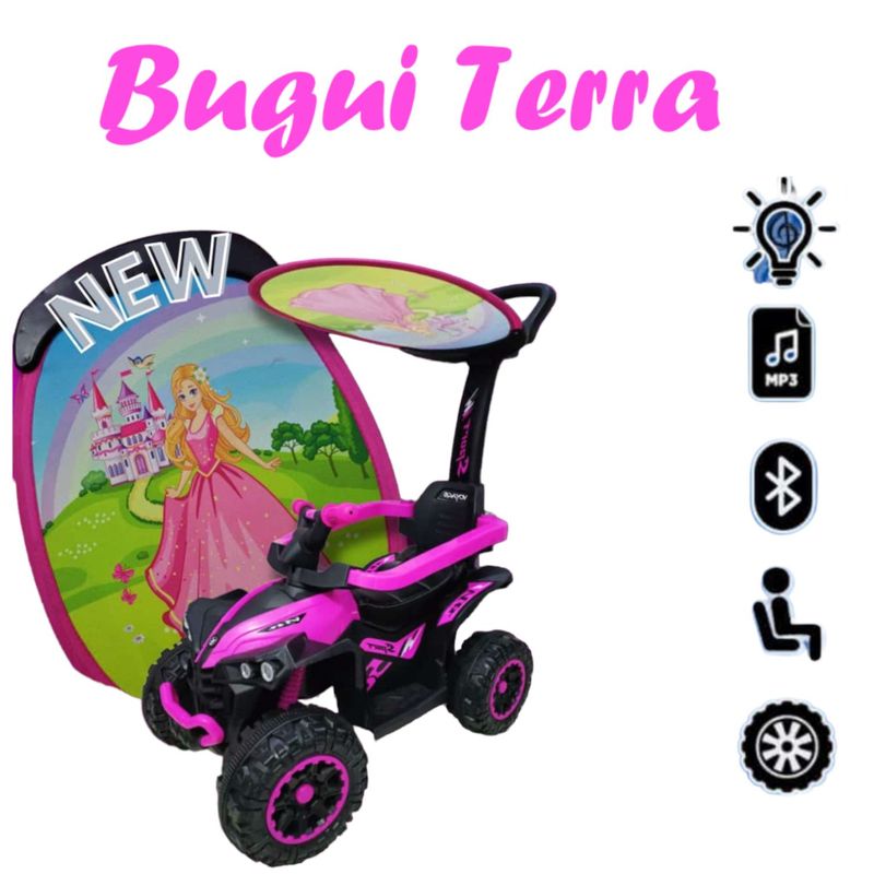 VOYAGE - Bugui Correpasillo Terra Musical y Luces USB Bluetooth-Rosa