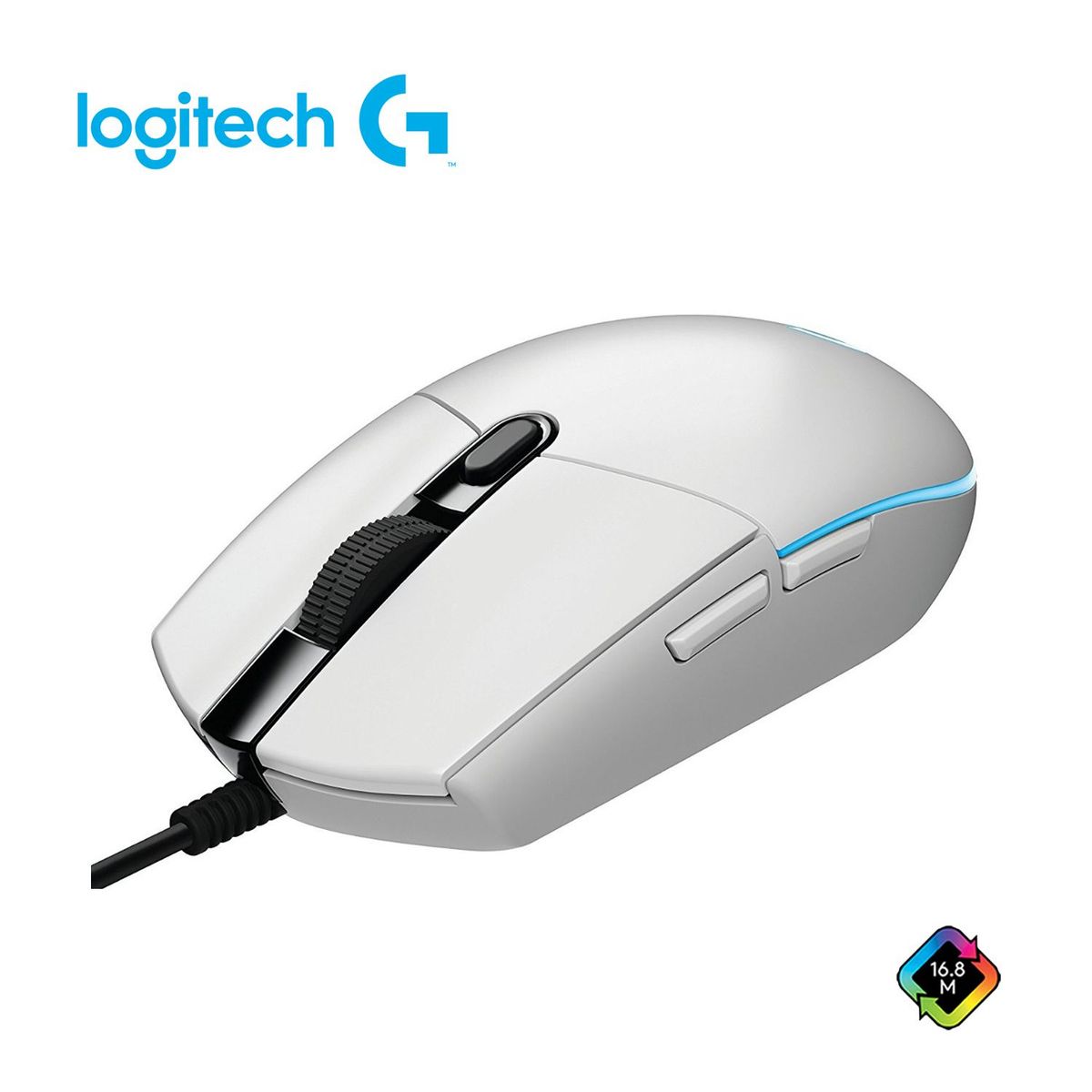 LOGITECH - Mouse Gaming Logitech G G203 Lightsync Rgb 8000 Dpi 6 Botones Blanco