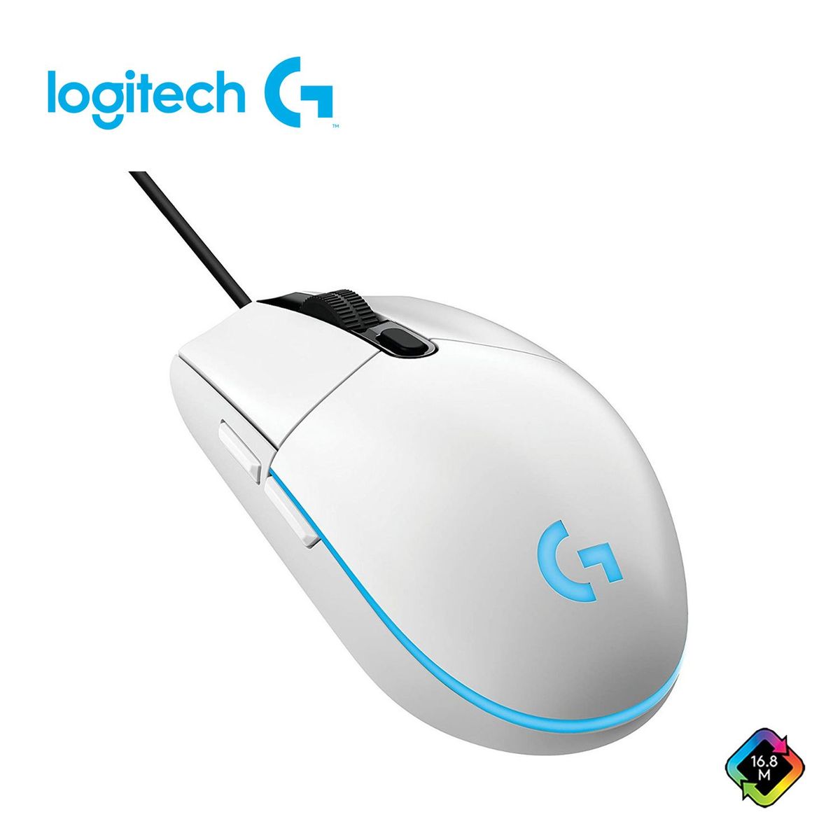 LOGITECH - Mouse Gaming Logitech G G203 Lightsync Rgb 8000 Dpi 6 Botones Blanco
