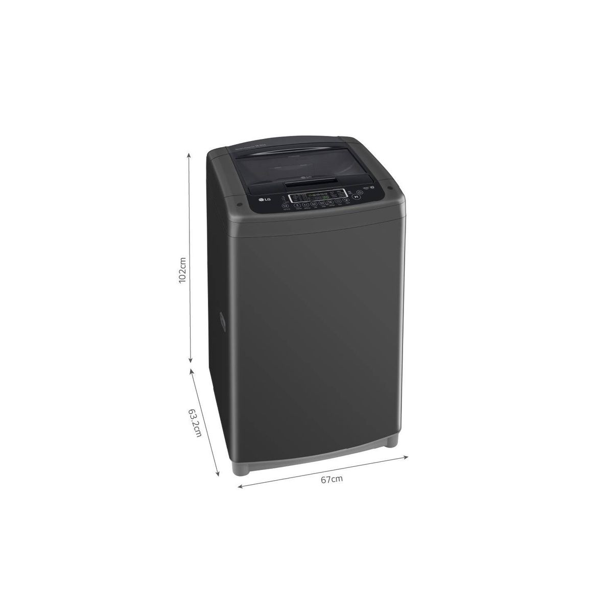 LG - Lavadora LG Carga Superior Smart Inverter 16Kg WT16BPB Negro Claro
