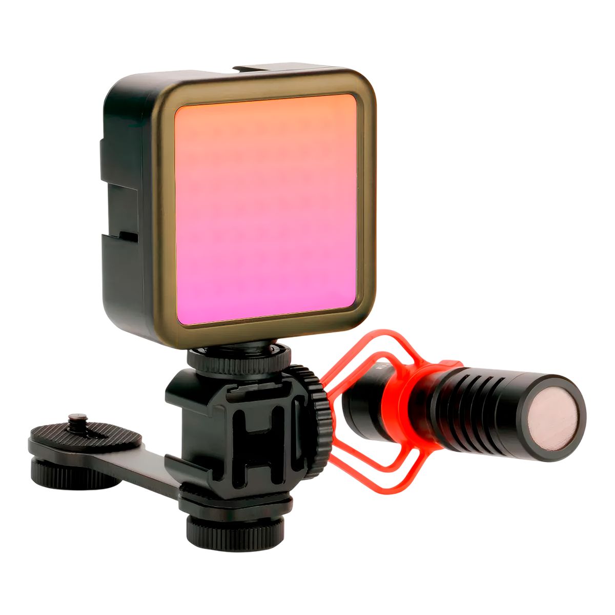 ULANZI - Pack Luz Led Ulanzi Vl49 Rgb Micrófono Cardiode Y Zapata Triple