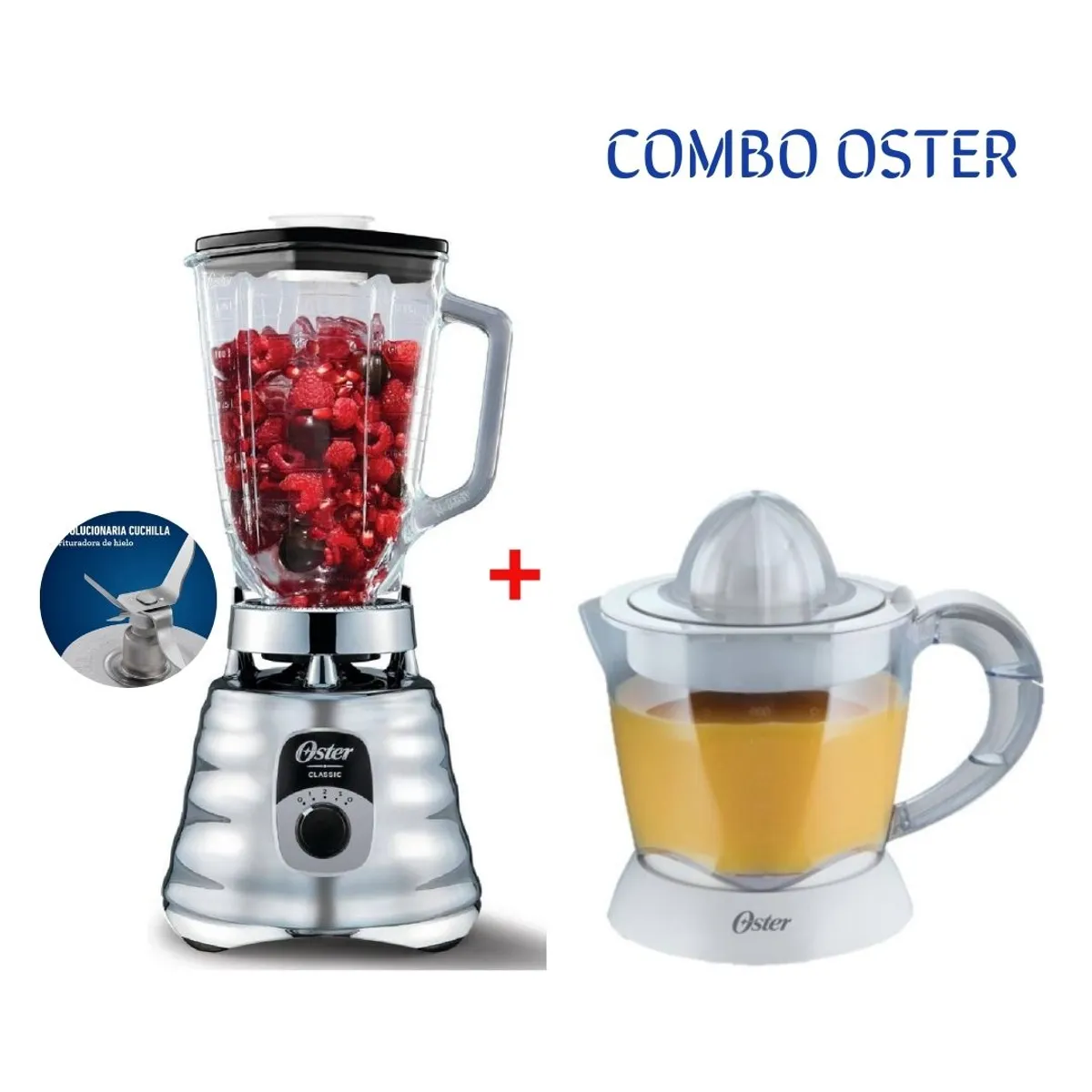 OSTER - COMBO Oster Licuadora 3 Velocidades 700W + Exprimidor de Cítricos 1L