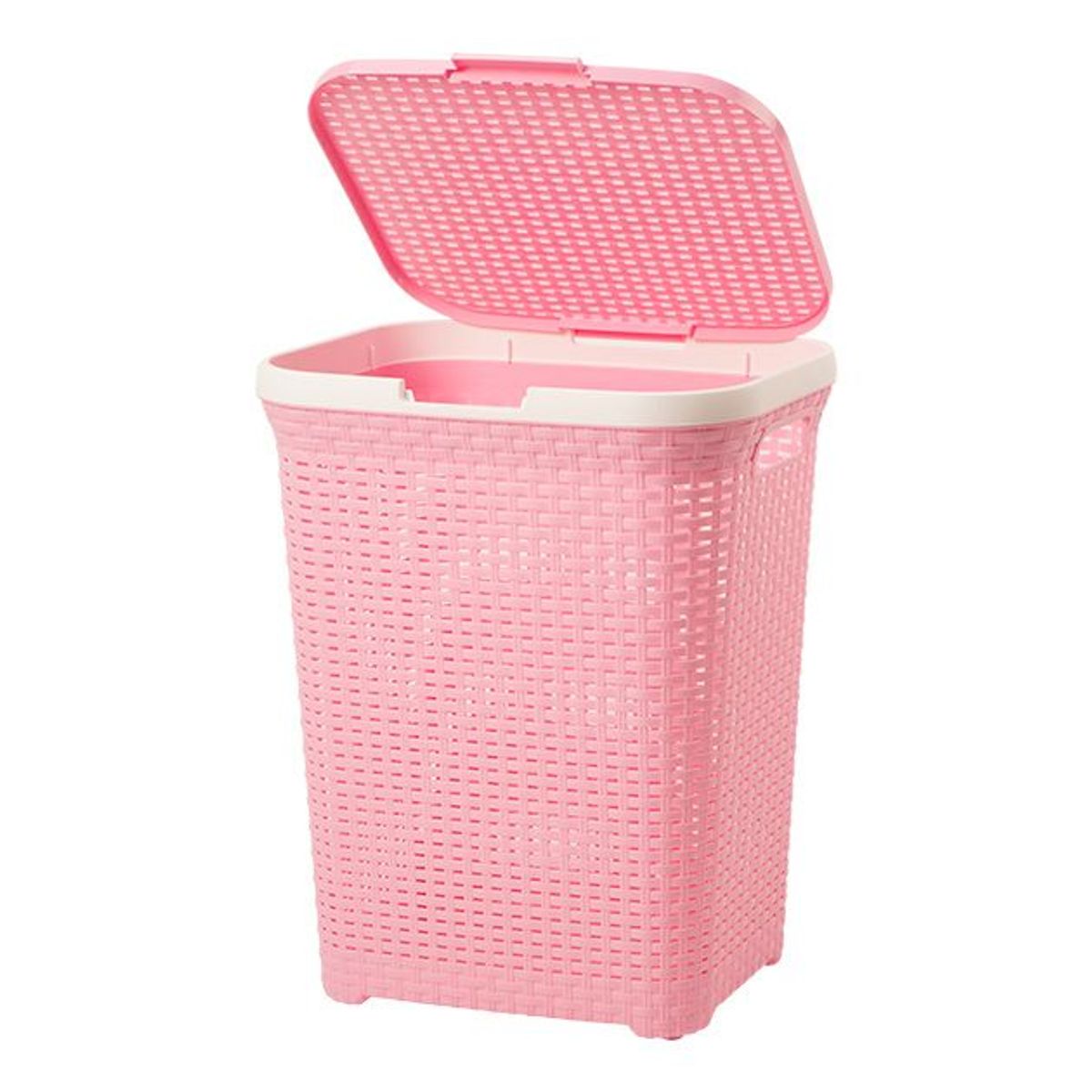 REYPLAST - Cesto Modelo Ratán Grande ReyPlast Rosado