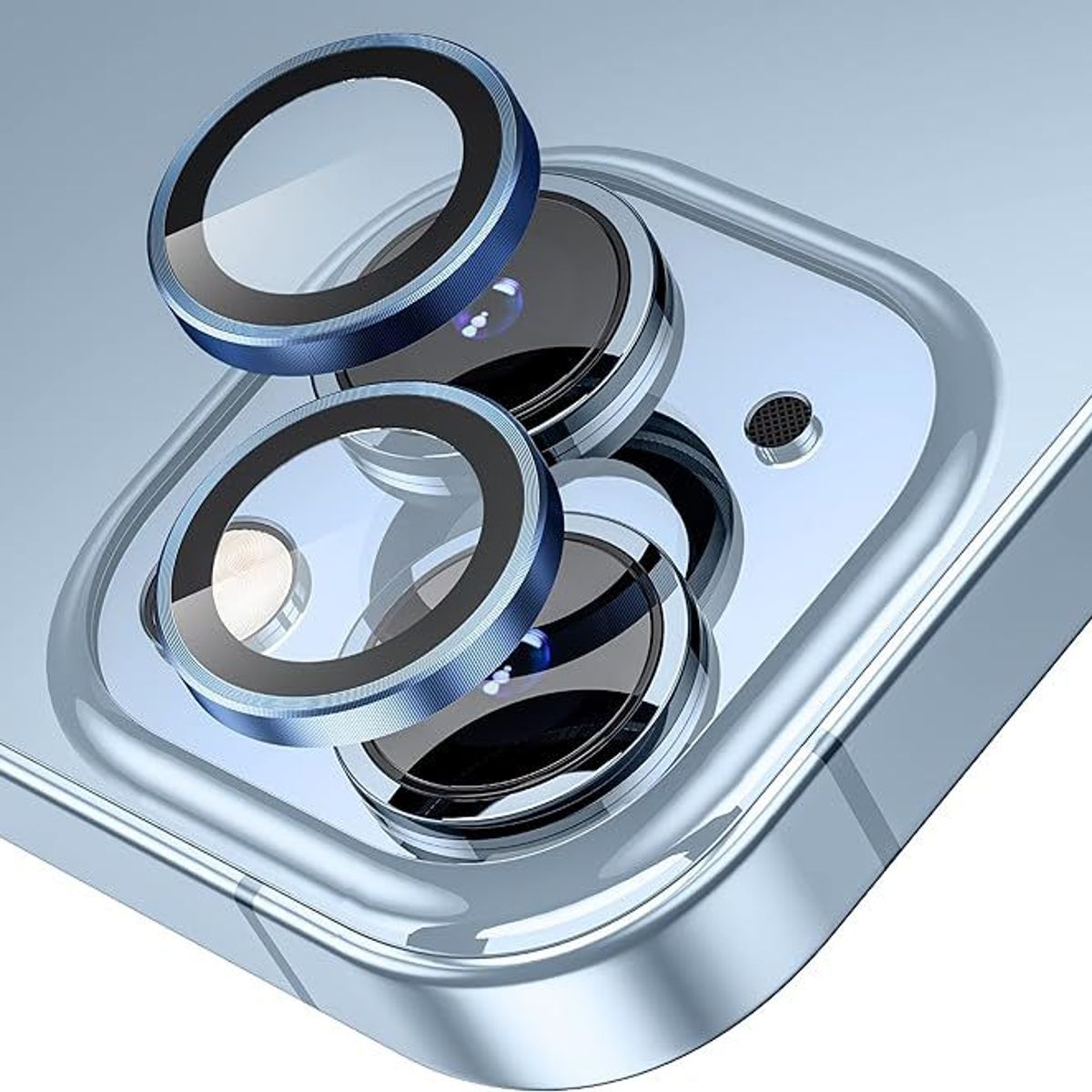 GENERICO - Protector de Cámara Metálico iPhone 15 / 15 Plus Azul