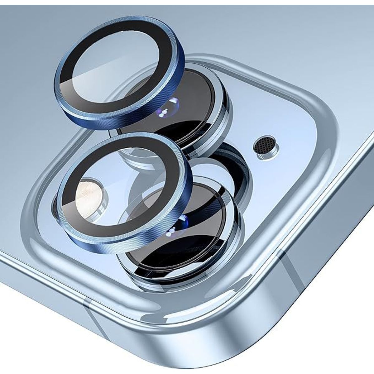GENERICO - Protector de Cámara Metálico iPhone 15 / 15 Plus Azul