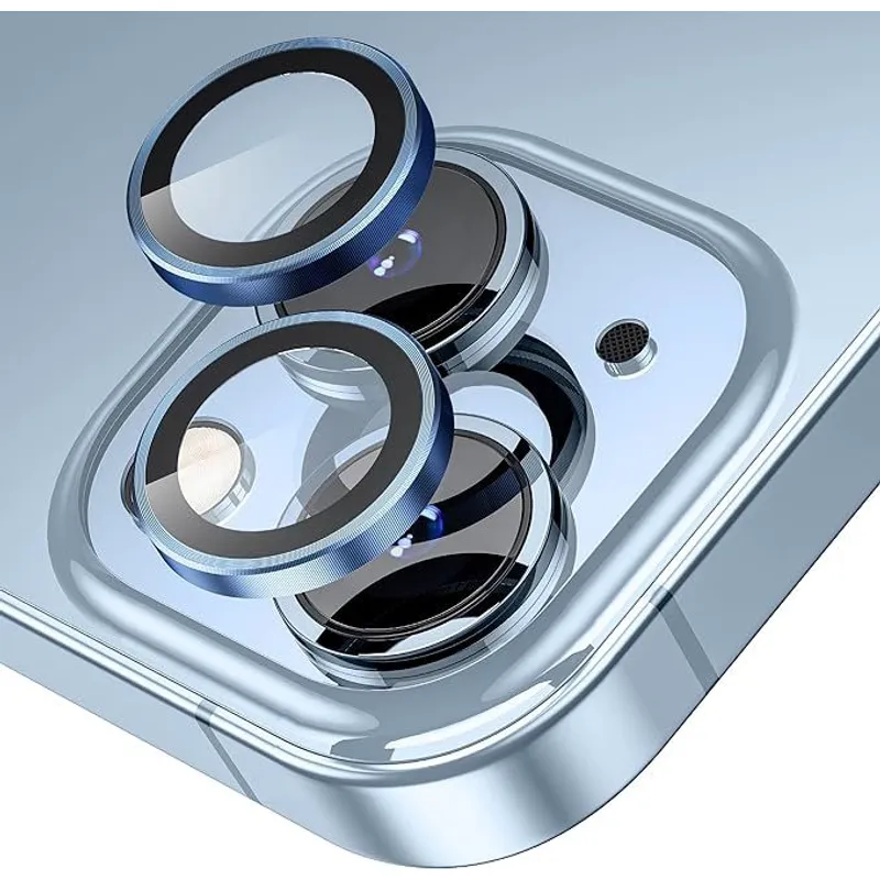 GENERICO - Protector de Cámara Metálico iPhone 15 / 15 Plus Azul