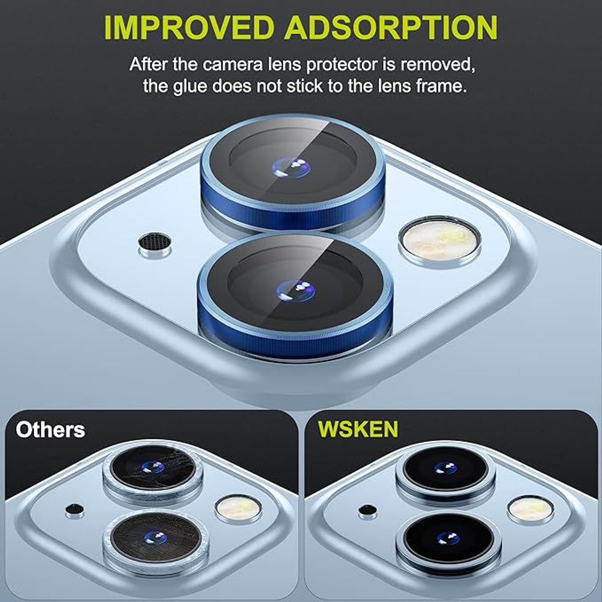 GENERICO - Protector de Cámara Metálico iPhone 15 / 15 Plus Azul