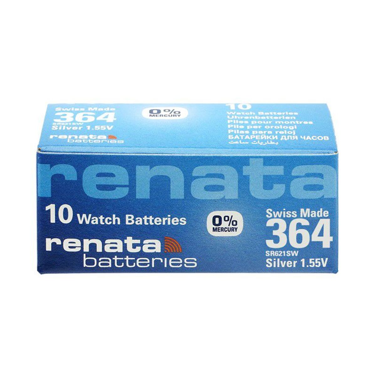 RENATA - CAJA 100 PILAS RENATA 364 SR621SW