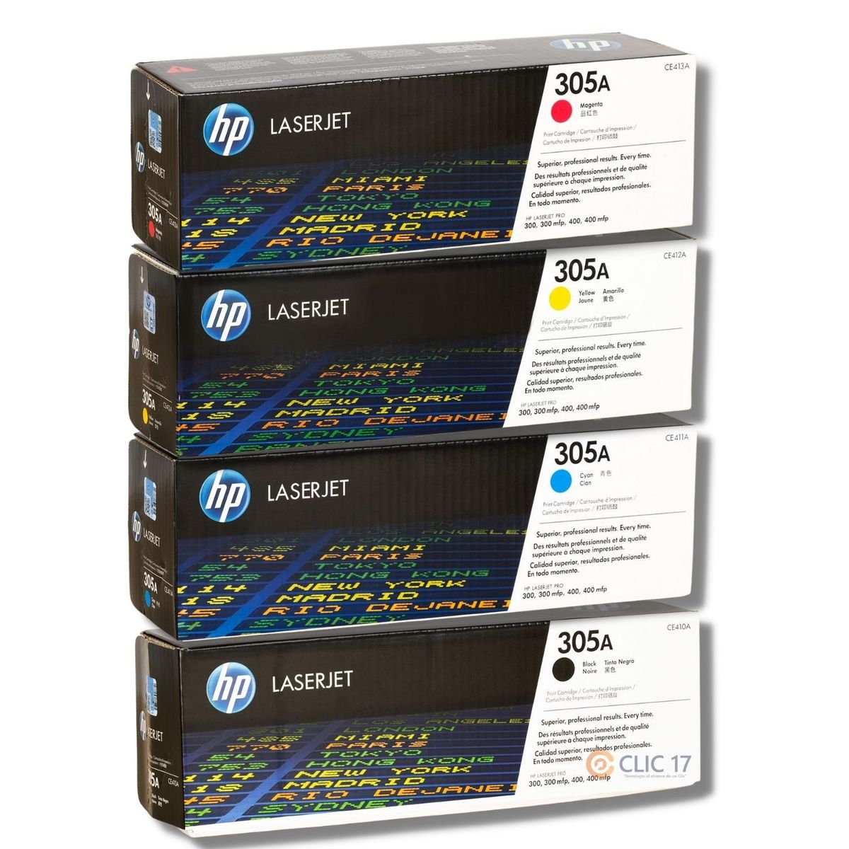 HP - Kit Toner HP 305A Cyan Magenta Amarillo Negro - Pack