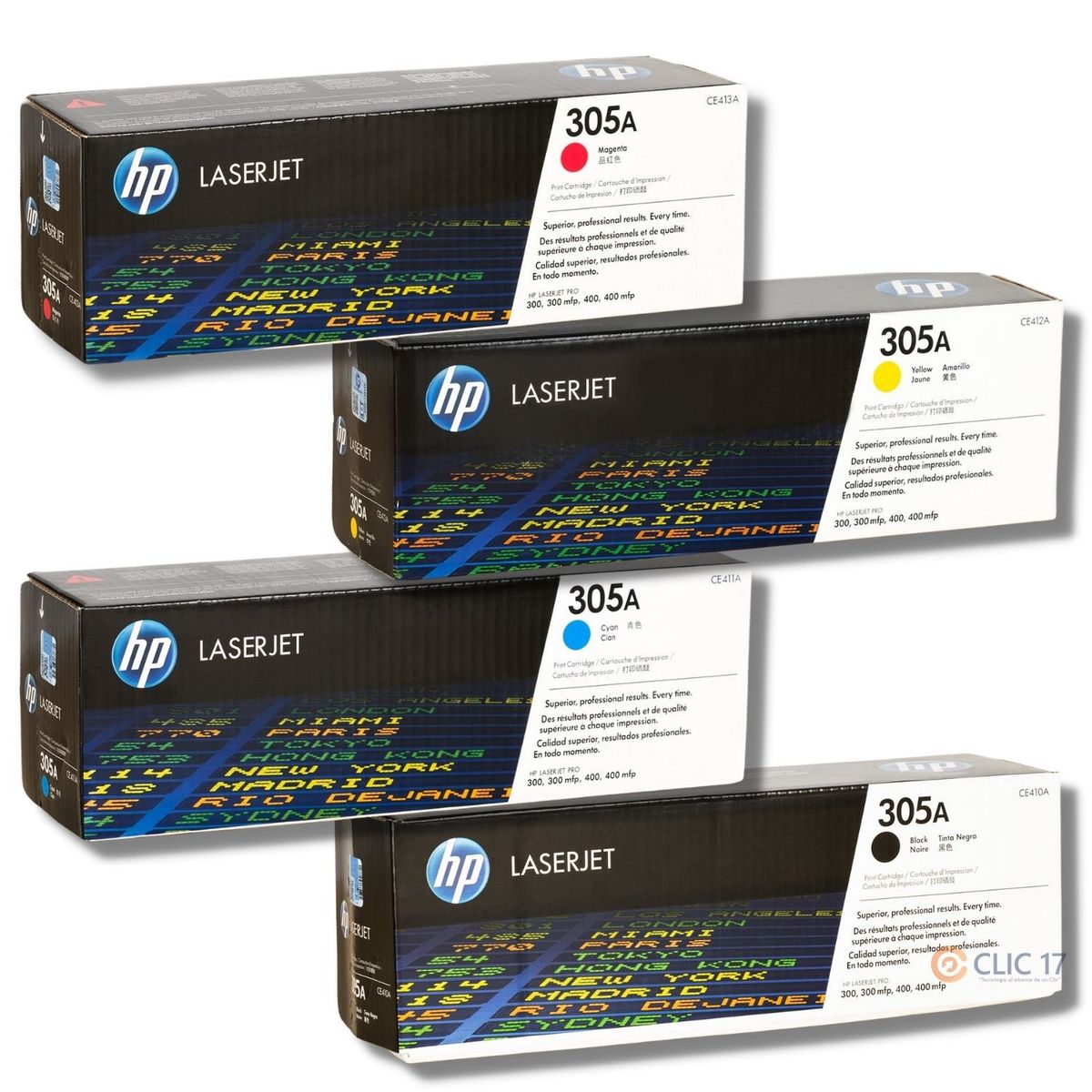 HP - Kit Toner HP 305A Cyan Magenta Amarillo Negro - Pack