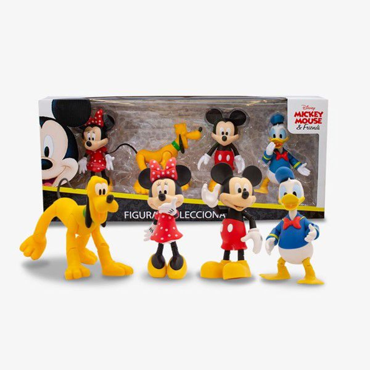MICKEY MOUSE - SET FIGURAS ARTICULABLES Y DE JEBE MICKEY MOUSE  Y AMIGOS