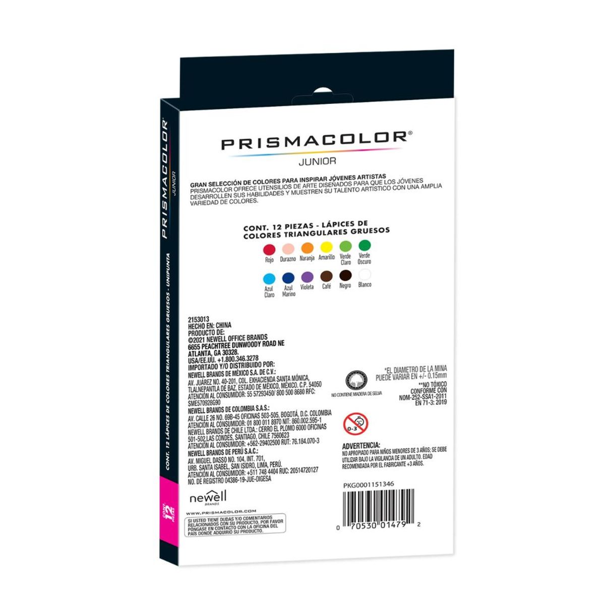 PRISMACOLOR - Colores Jumbo Prismacolor Junior X12