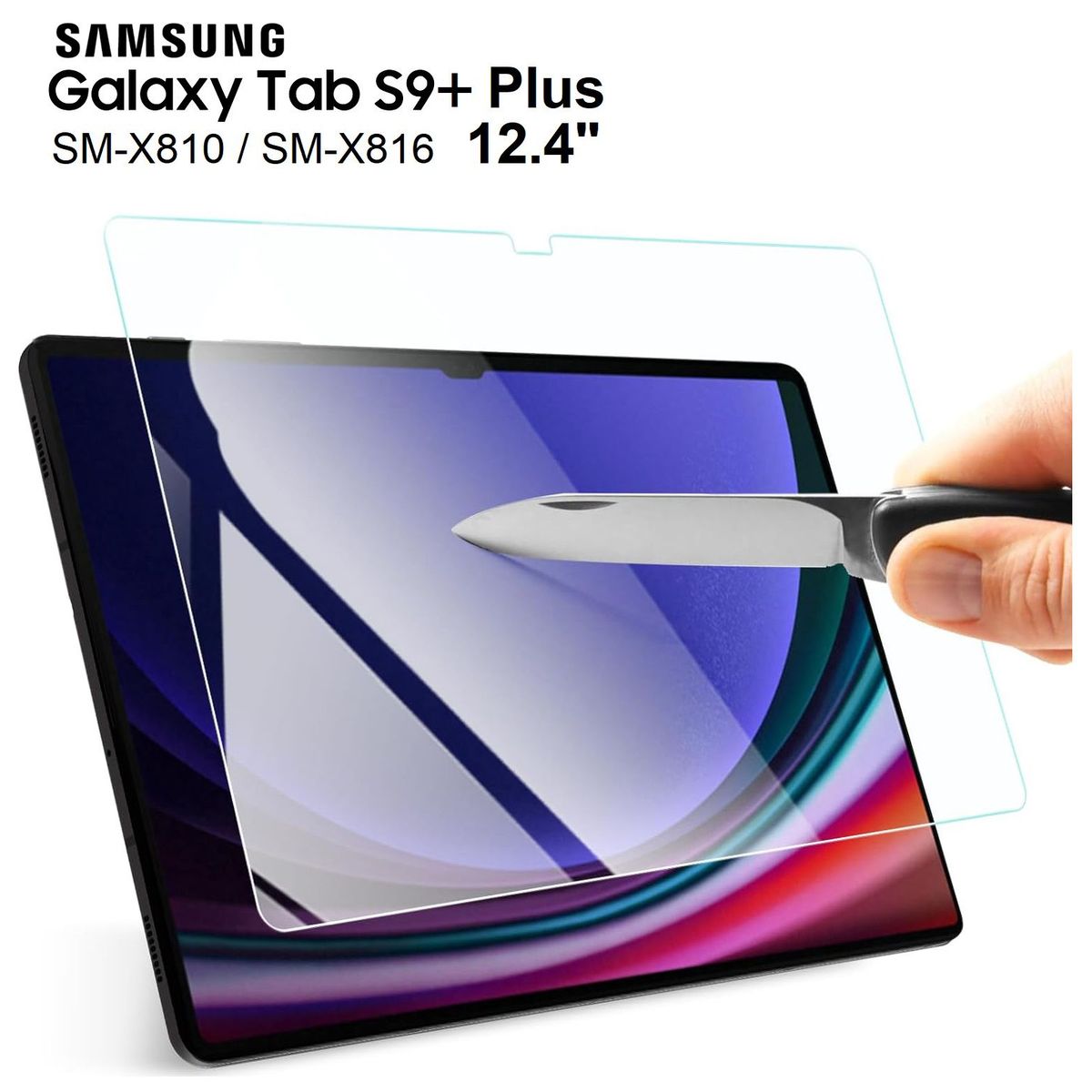 GENERICO - Mica Vidrio Templado para Samsung Tab S9+ Plus 12.4 SM-X810 SM-X816B