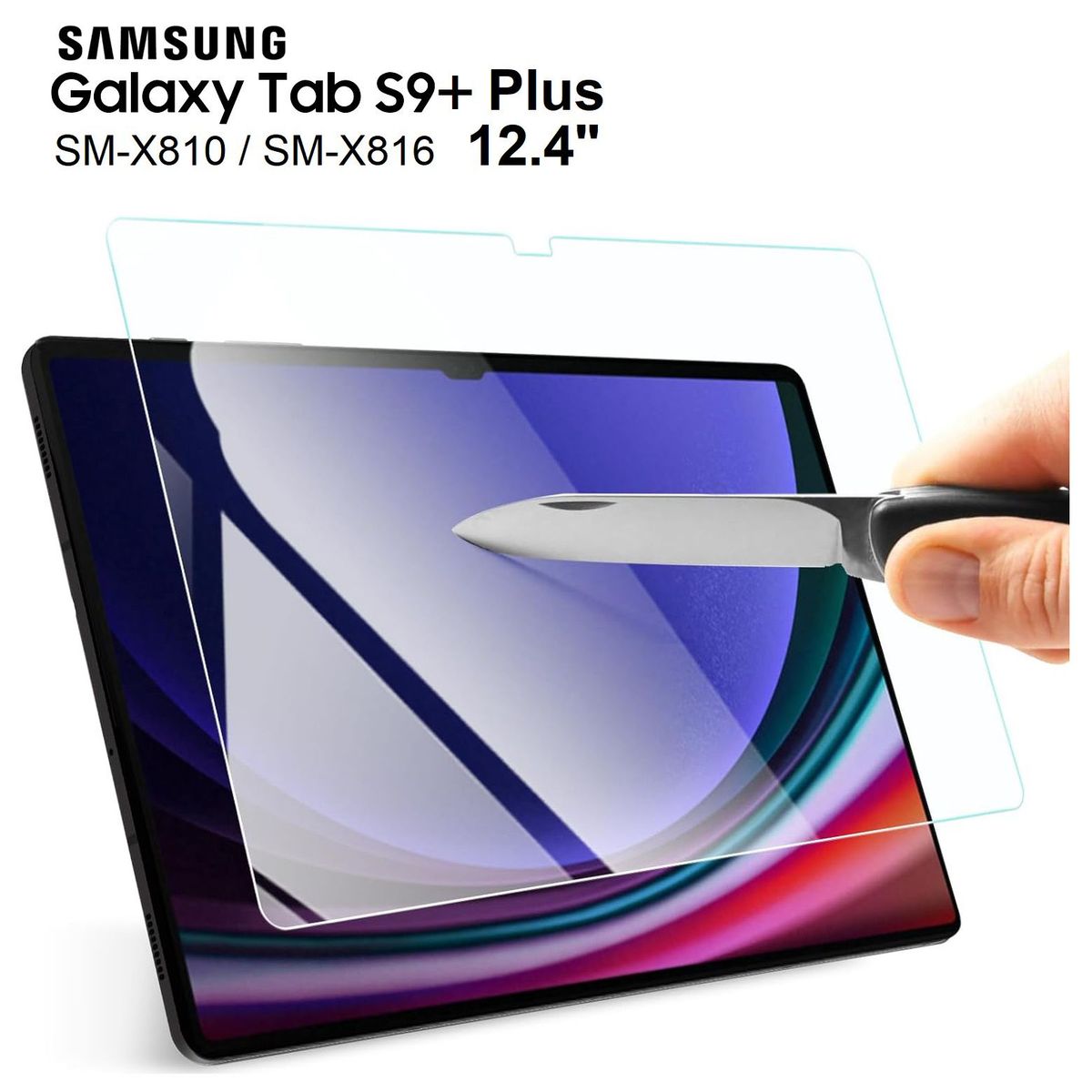 GENERICO - Mica Vidrio Templado para Samsung Tab S9+ Plus 12.4 SM-X810 SM-X816B