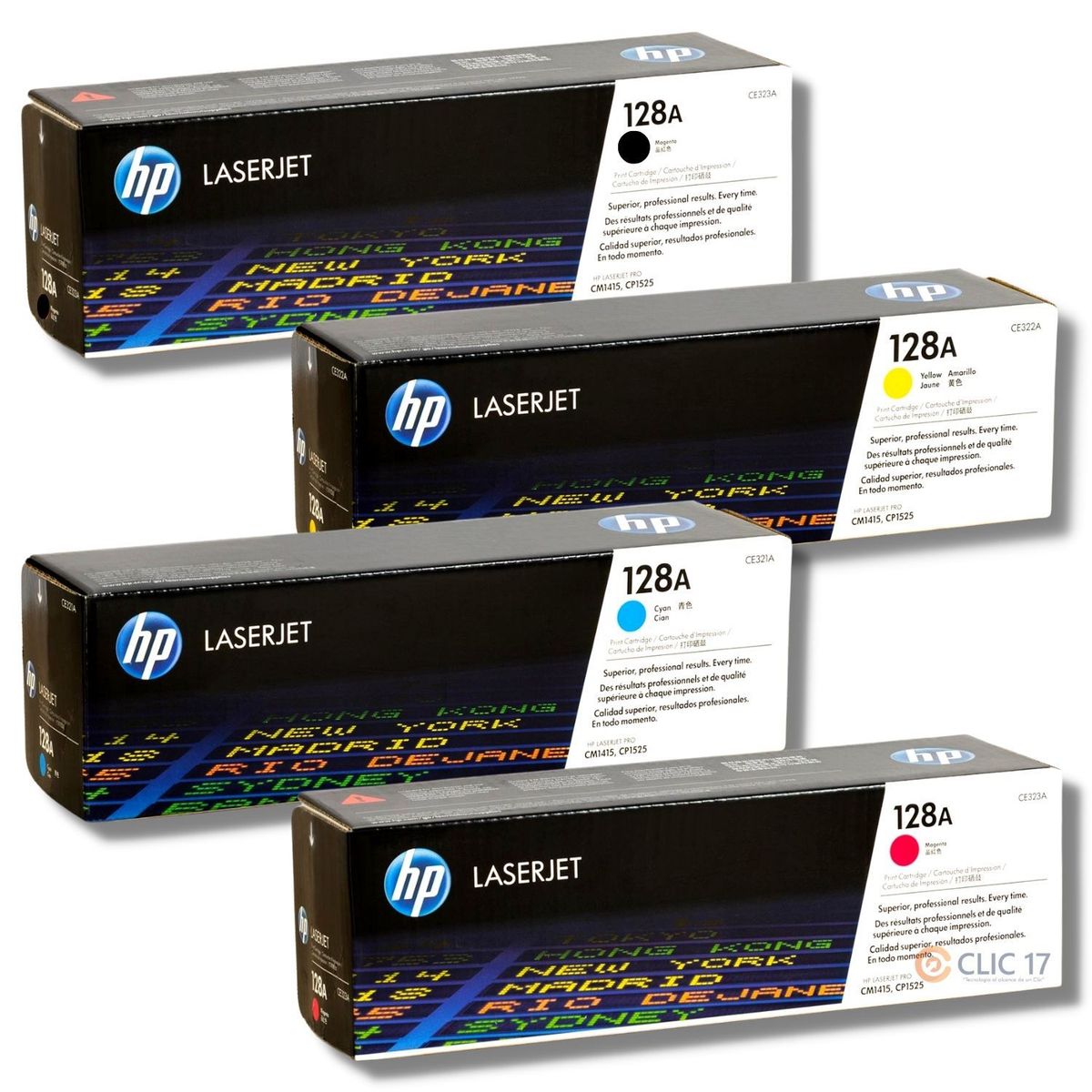HP - Kit Toner HP 128A Cyan Magenta Amarillo Negro - Pack