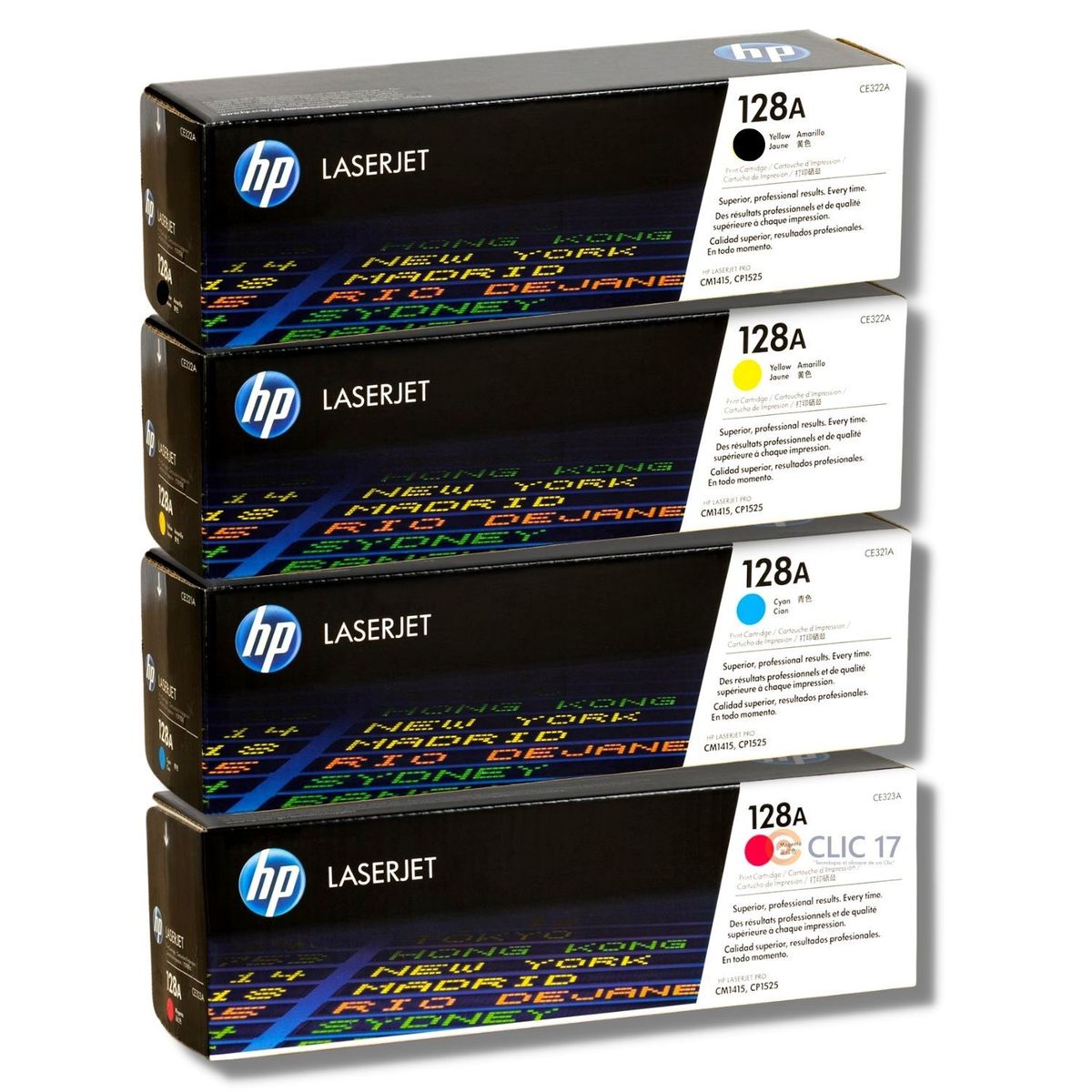 HP - Kit Toner HP 128A Cyan Magenta Amarillo Negro - Pack