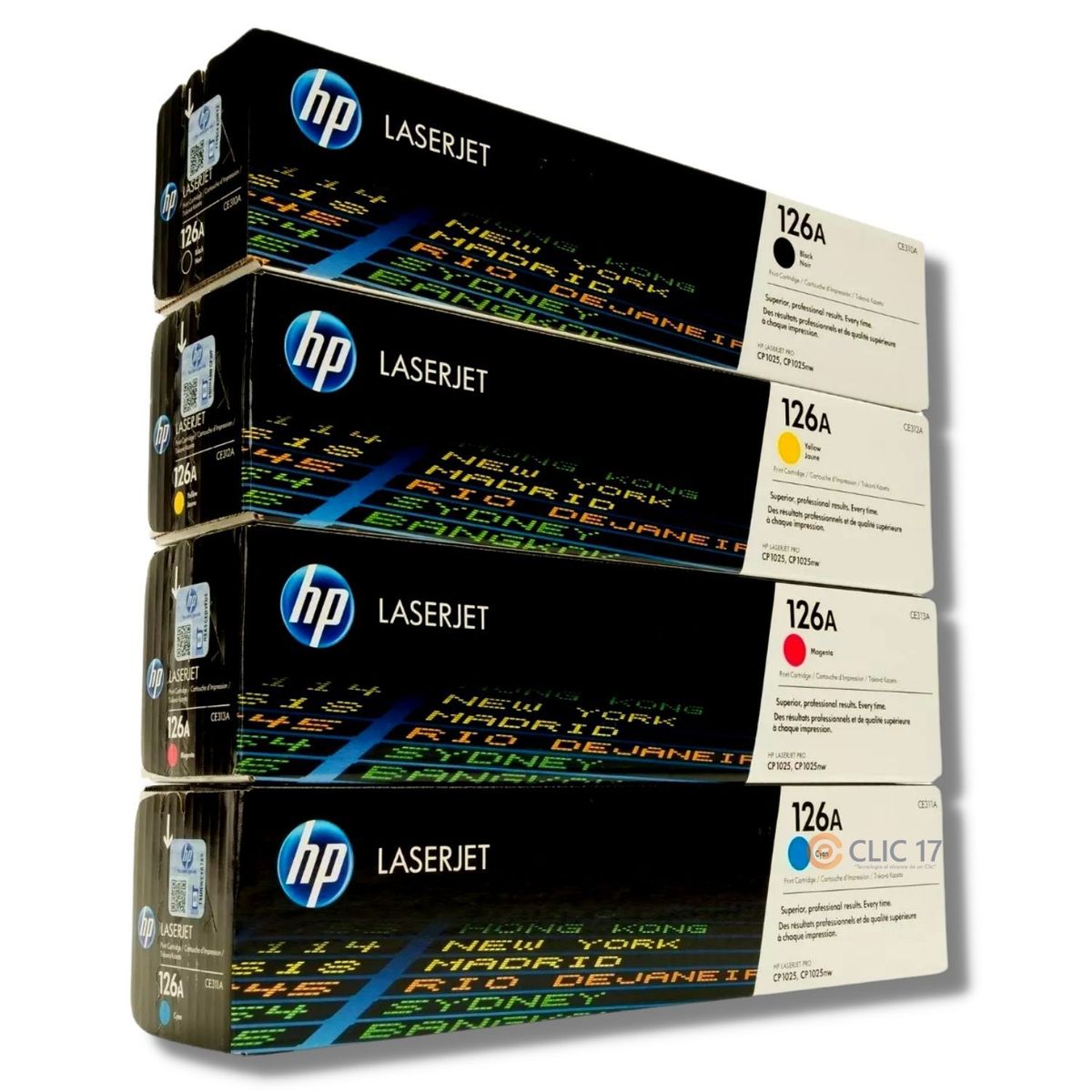 HP - Kit Toner HP 126A Cyan Magenta Amarillo Negro - Pack