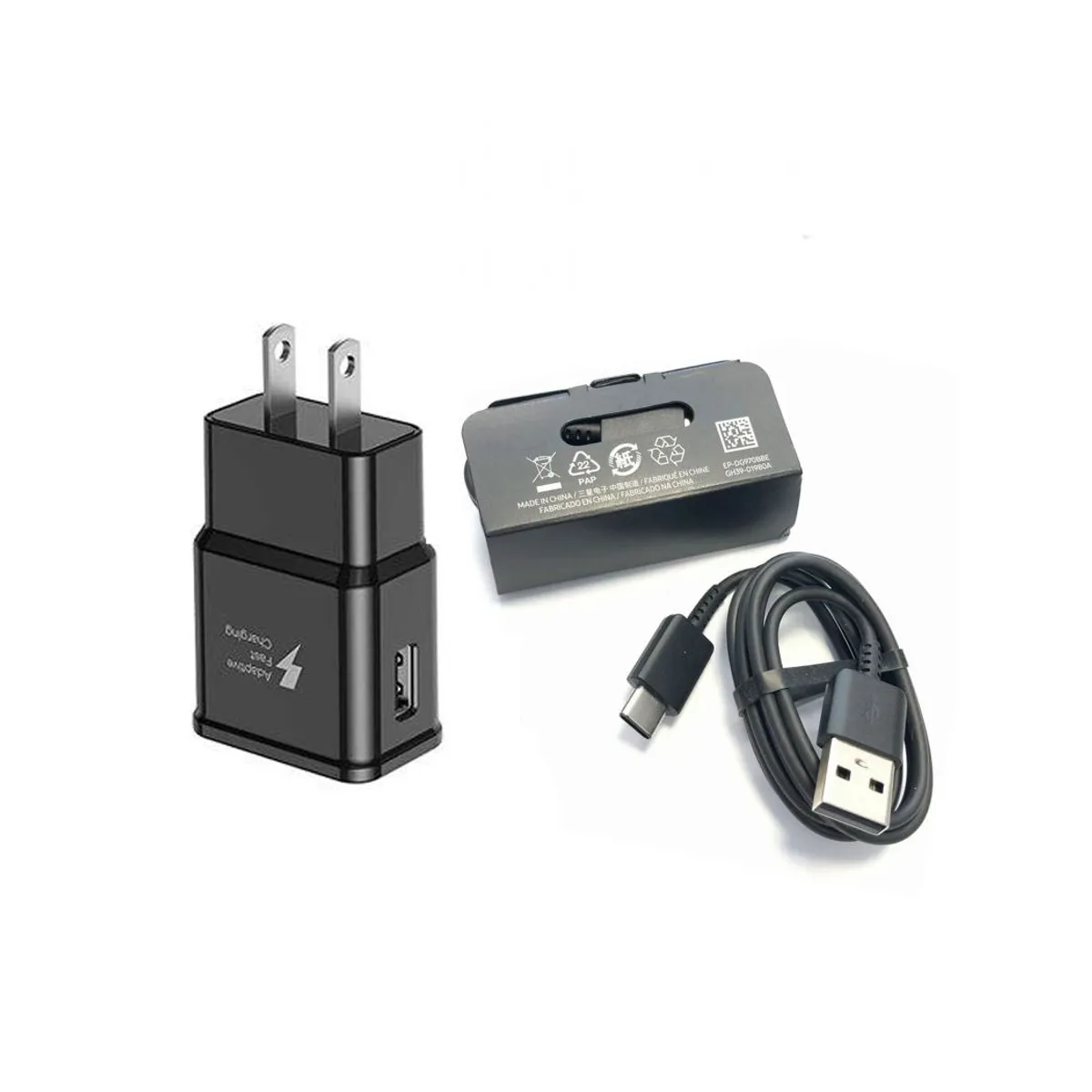 SAMSUNG - Cargador Samsung 15W Fast Charger 20A Cable Tipo-C - Negro