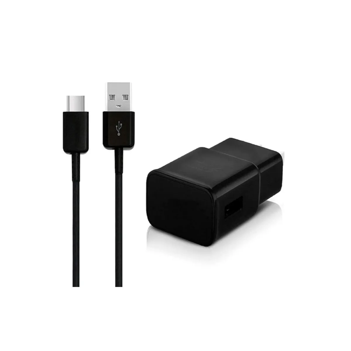 GENERICO - Cargador para Galaxy A20 A30 A50 A70 Carga Rápida 15W Negro