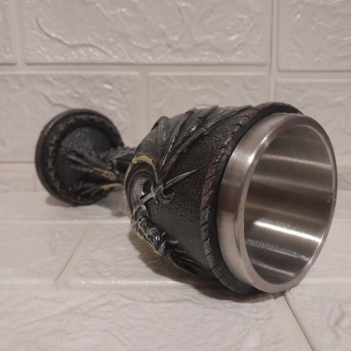 GENERICO - Copa Vino Termica Acero Tematica Medieval 3D Dragones Games Of Trones