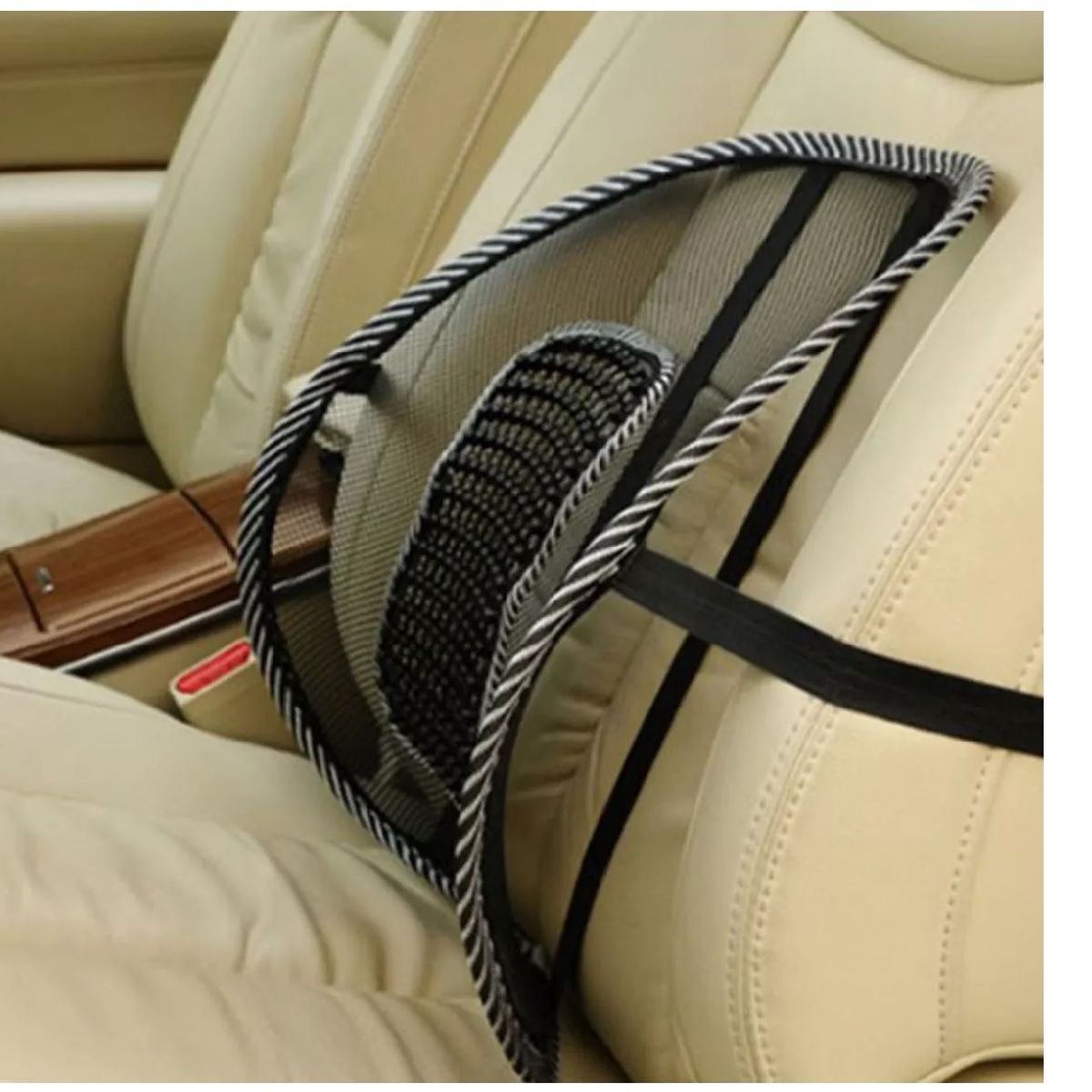 GENERICO - Respaldar Cojin Lumbar  Bolas Antiestres Corrector Postura