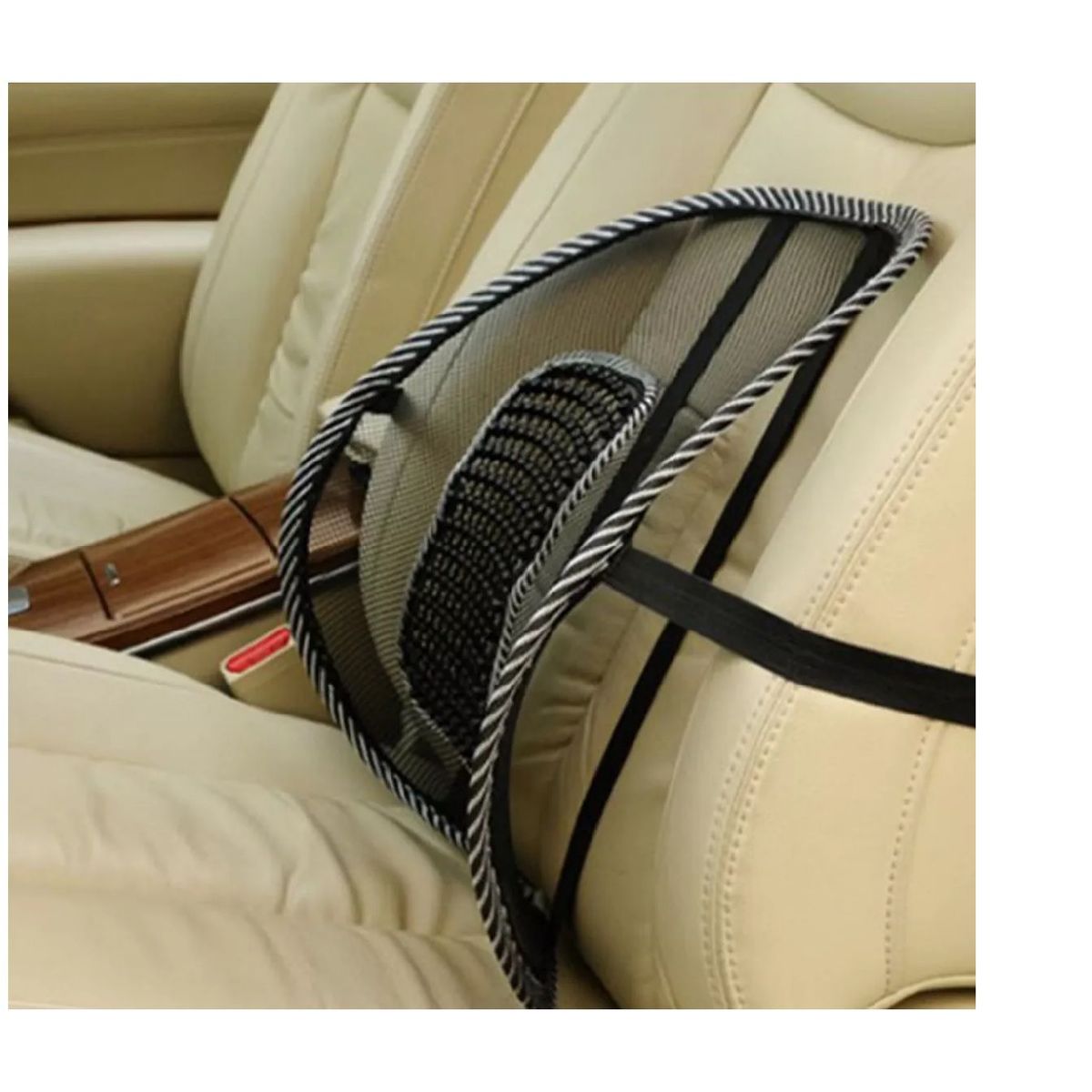 GENERICO - Respaldar Cojin Lumbar  Bolas Antiestres Corrector Postura