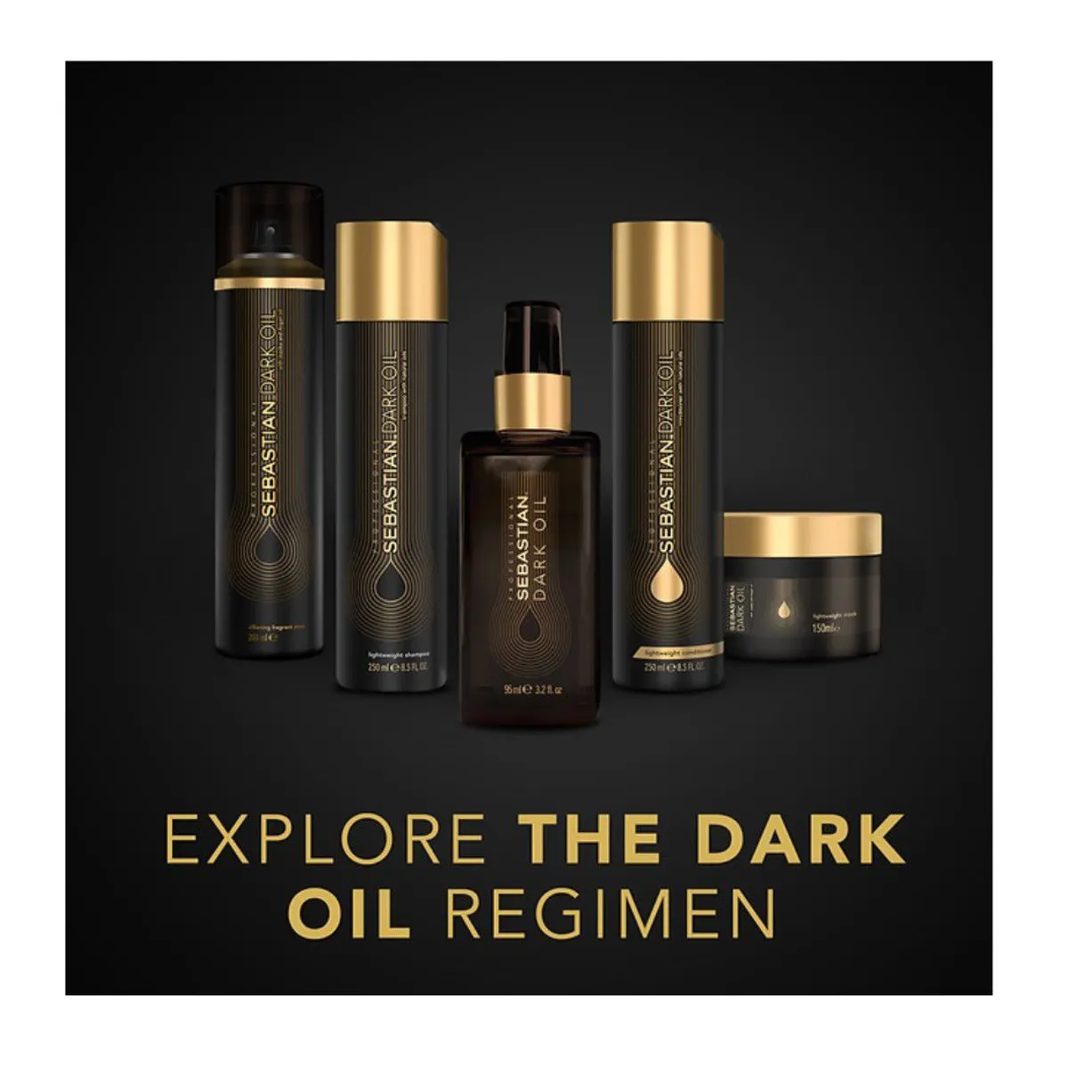 SEBASTIAN - Shampoo 250ml + Acondicionador Sebastian Dark Oil