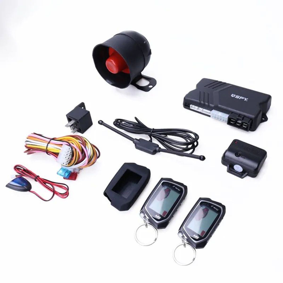 SPY - ALARMA DE AUTO CON PANTALLA LCD DOS TRANSMISORES DOBLE VIA