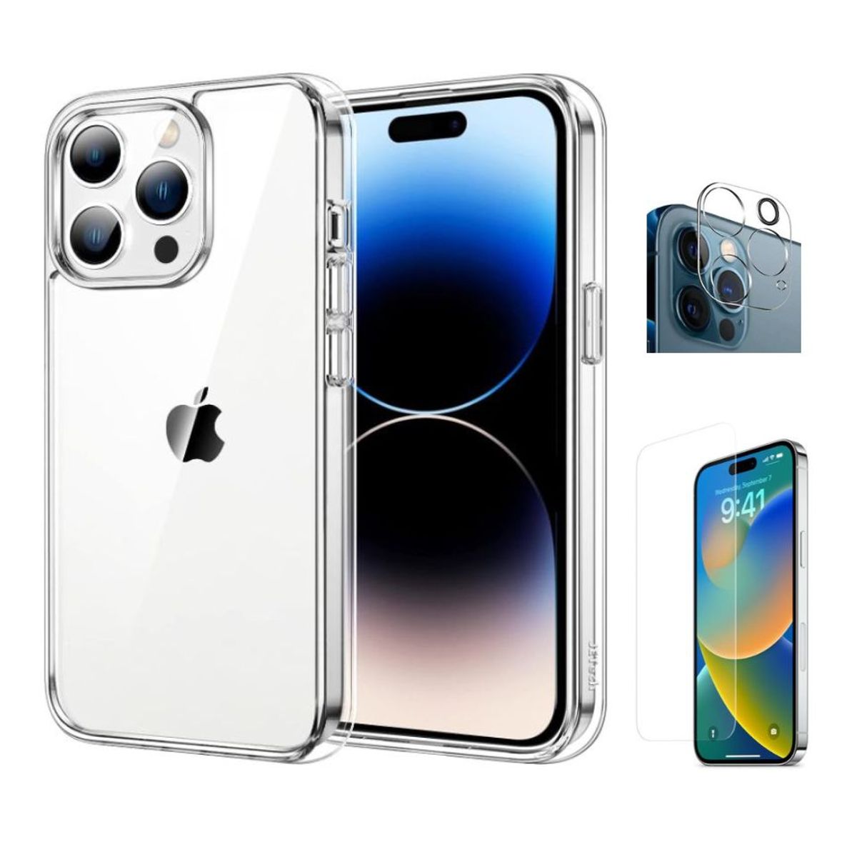 GENERICO - CASE IPHONE 15 Pro Max + Vidrios