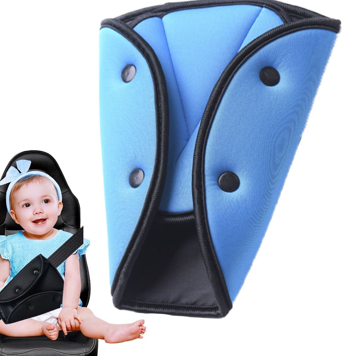 DENISASAA - Cojín Cubre Cinturón Lumbar Infantil - Azul