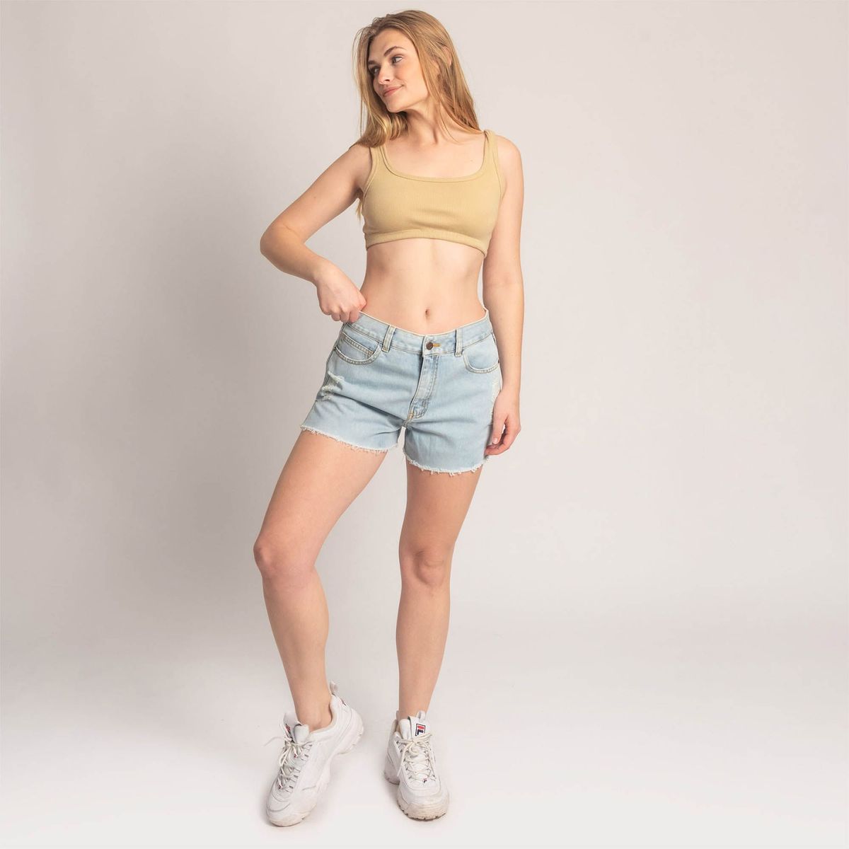 COTTON'S JEANS - Short Mujer Cottons Jeans Lila Celeste