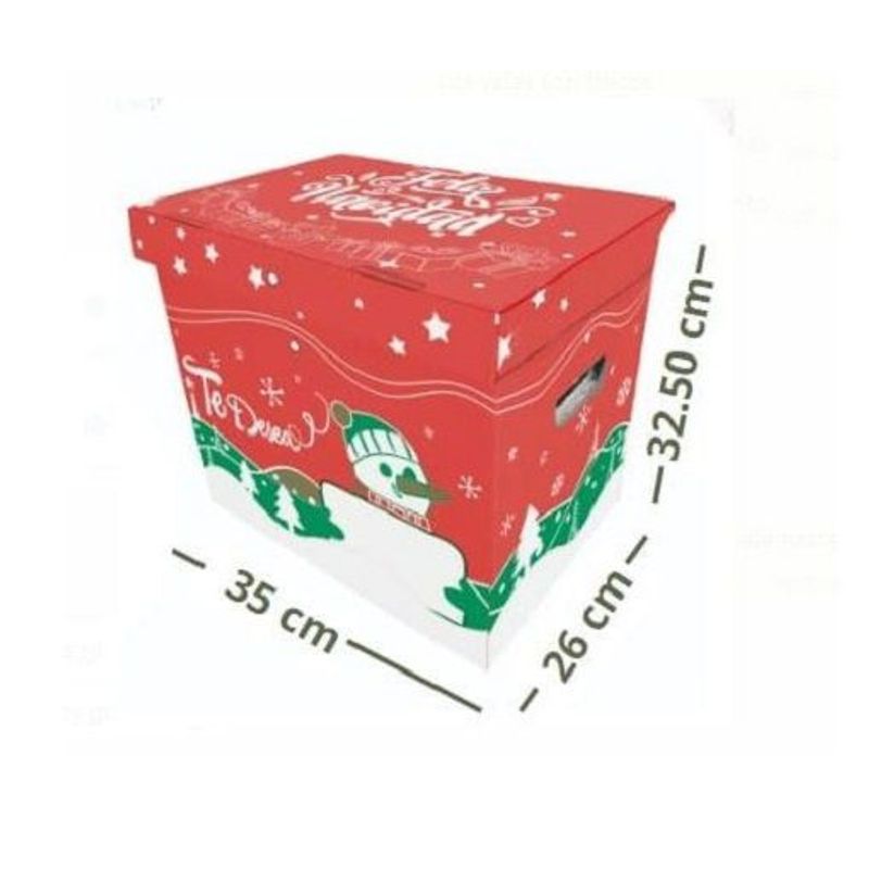 GENERICO - CAJA PARA CANASTA NAVIDEÑA X 50 UNID - ALTA/ROJA Y VERDE