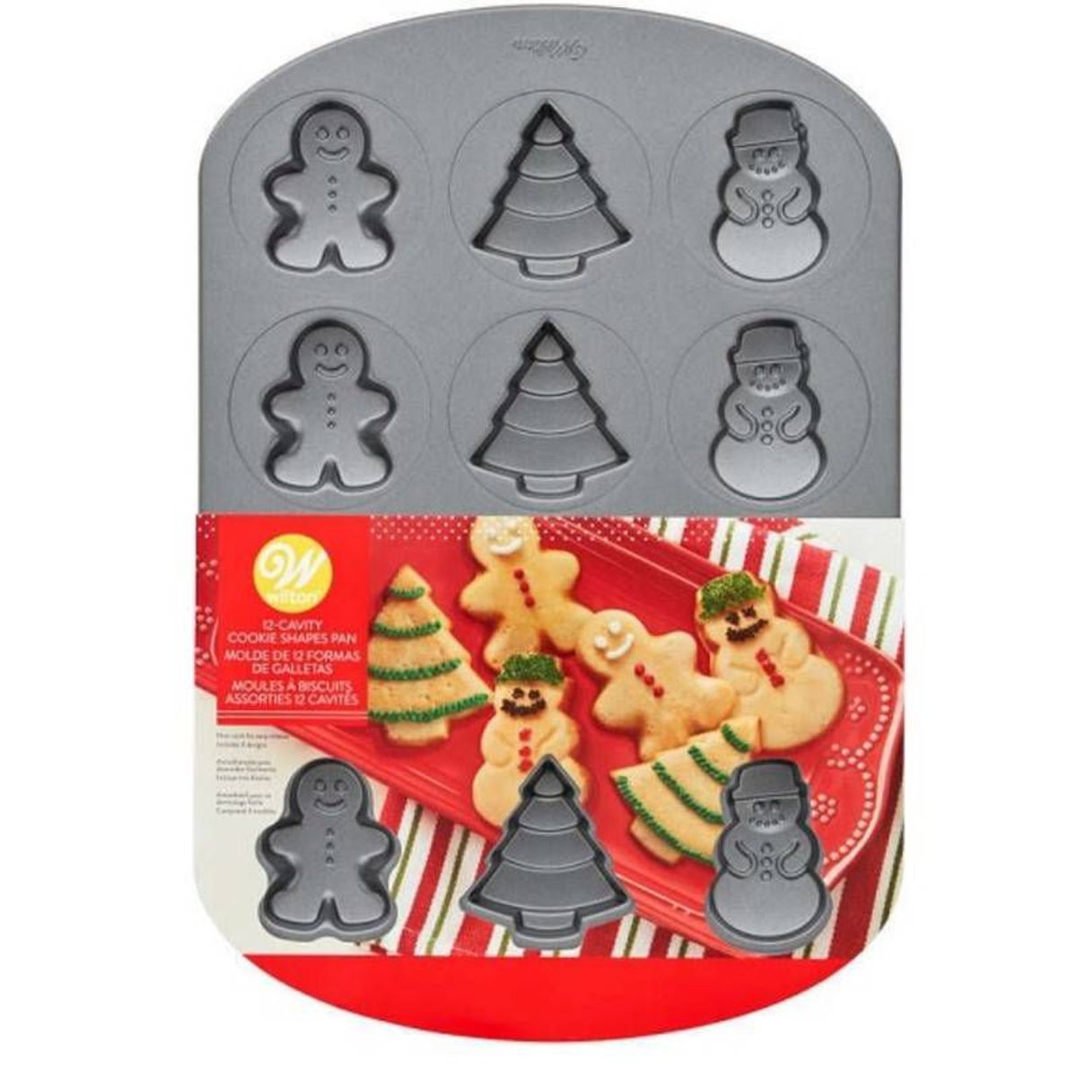 GENERICO - Molde Para Galletas Navidad 12 Cavidades