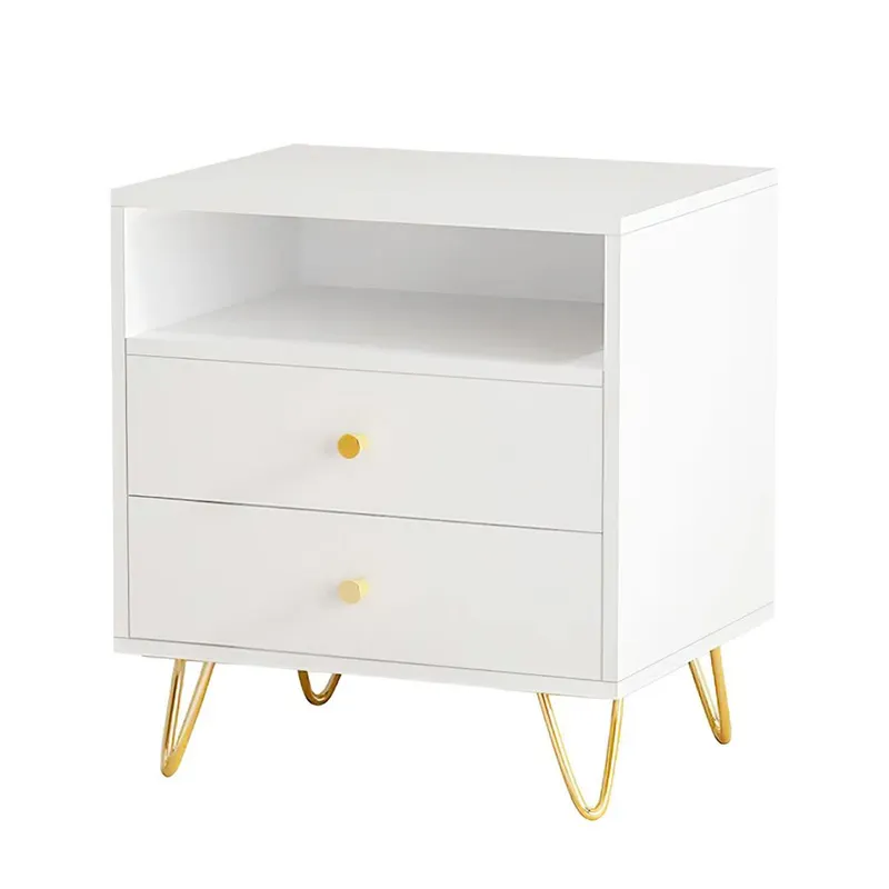 GENERICO - Velador Mesa De Noche Armado Gus Color Blanco - Gaudi
